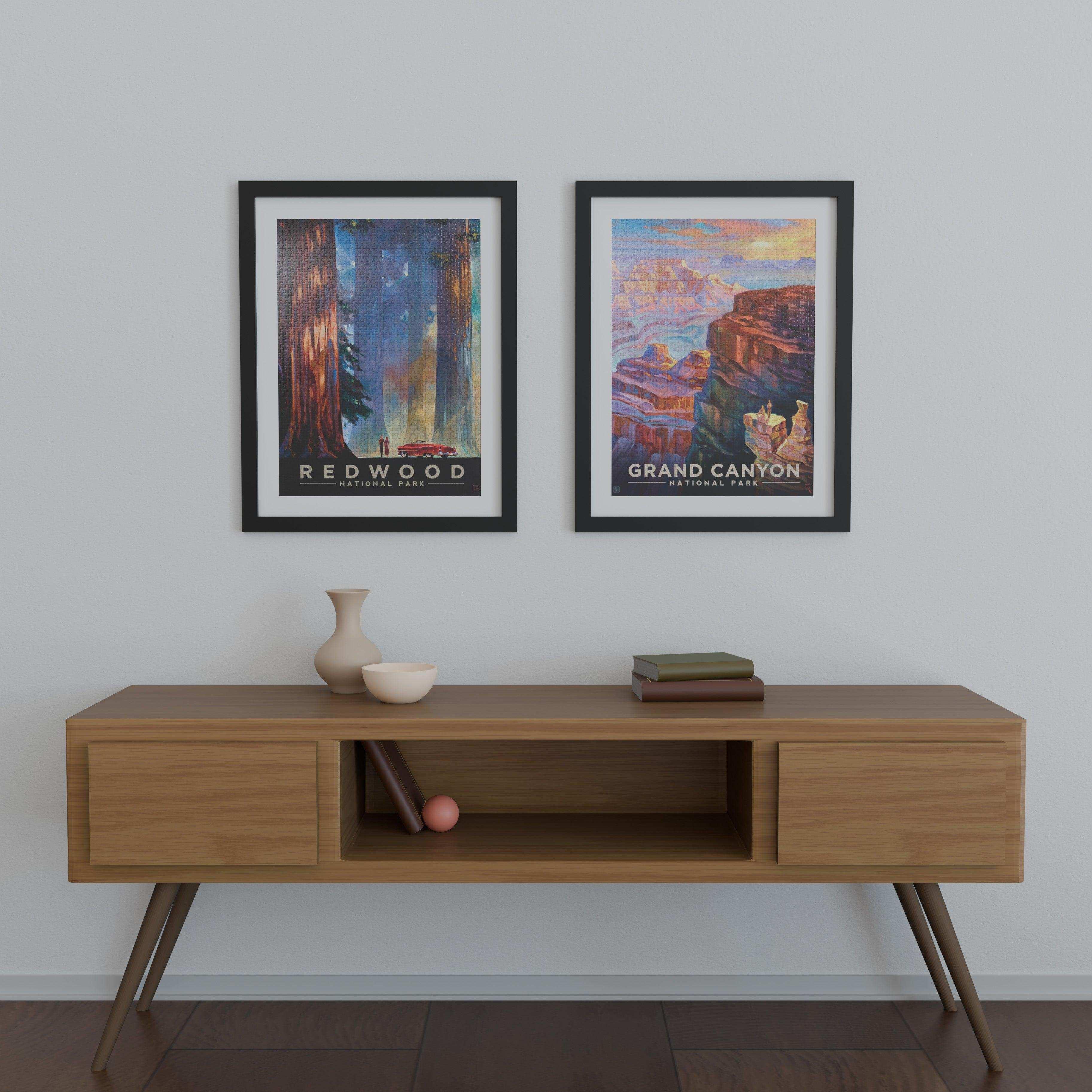 24x31 Frame Matted to 20x27 – Solid Wood Poster Frame with