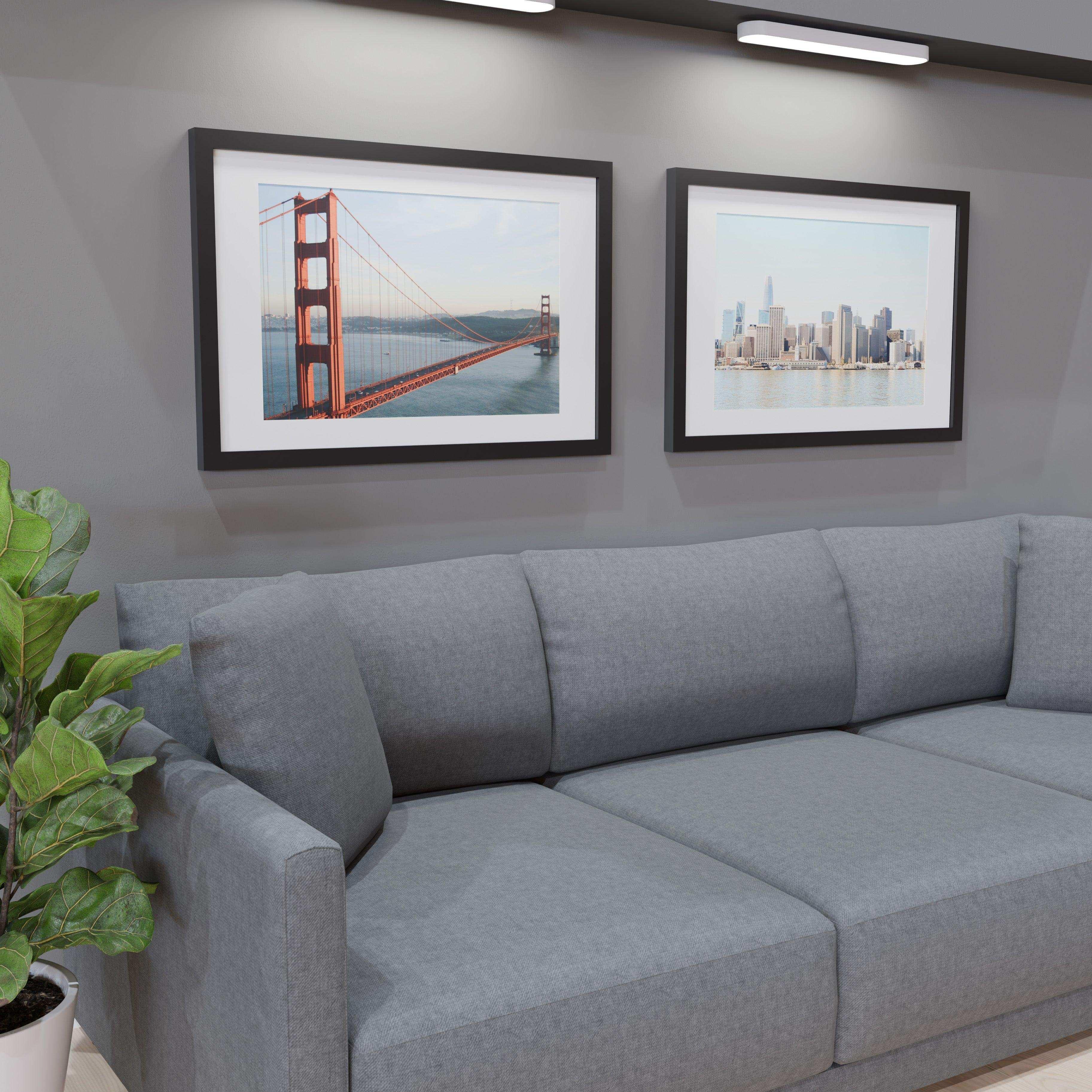 25x38 Matted Wood Frame
