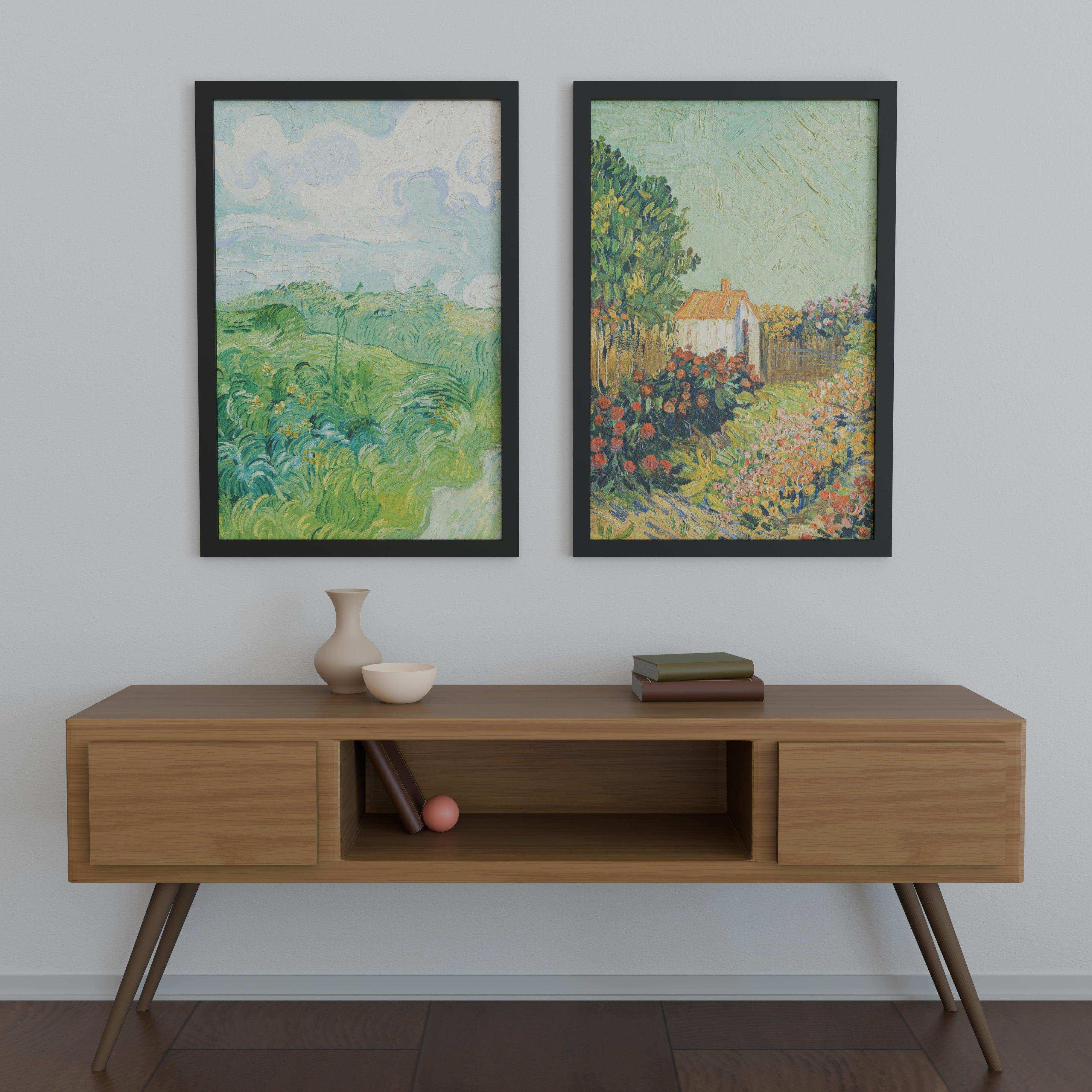 25x38 Matted Wood Frame