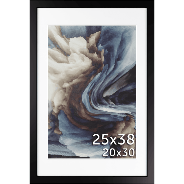 25x38 Frame Matted to 20x30 – Solid Wood Poster Frame with 25x38 Frame Matted to 20x30 – Solid Wood Poster Frame with