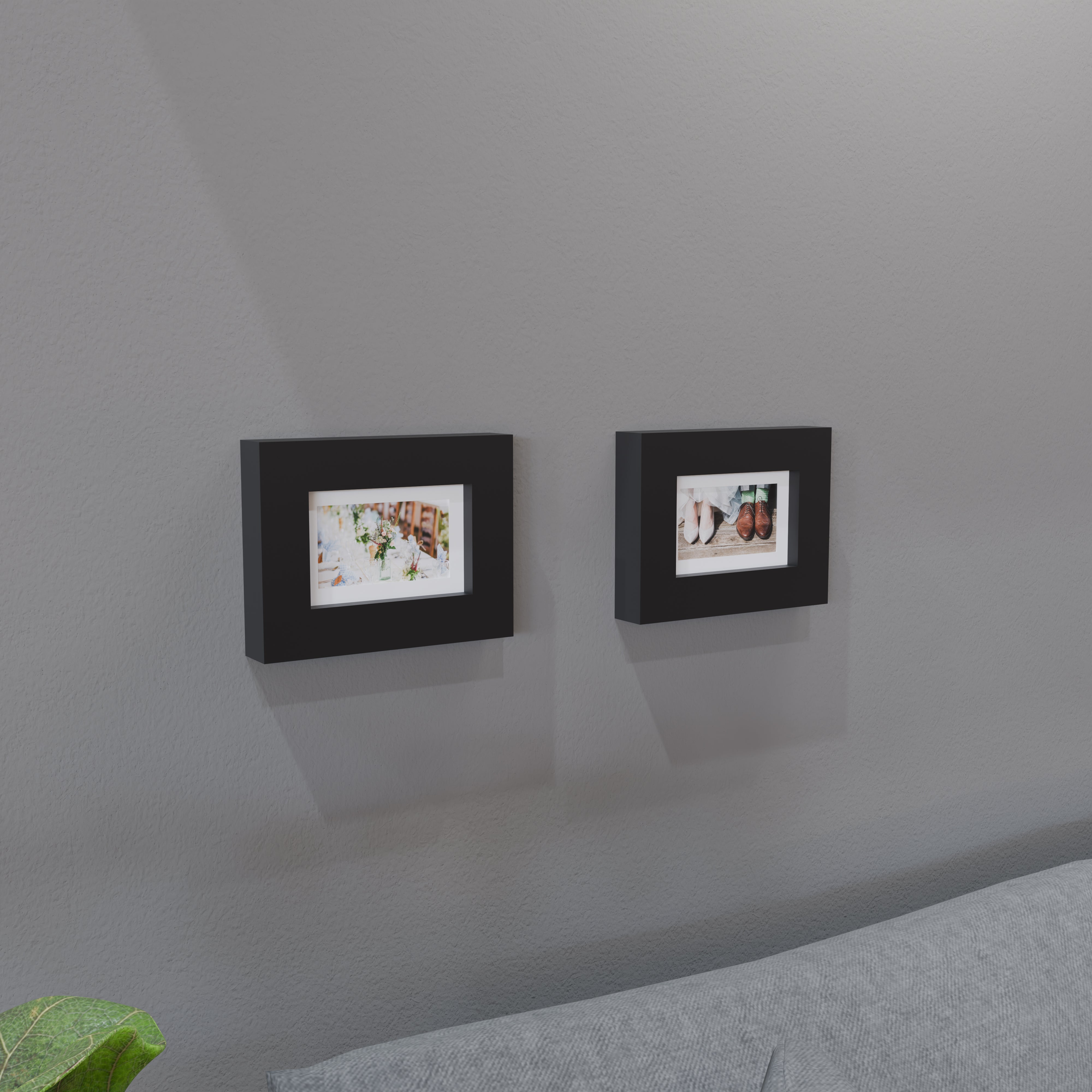 4x9 Matted Wood Frame