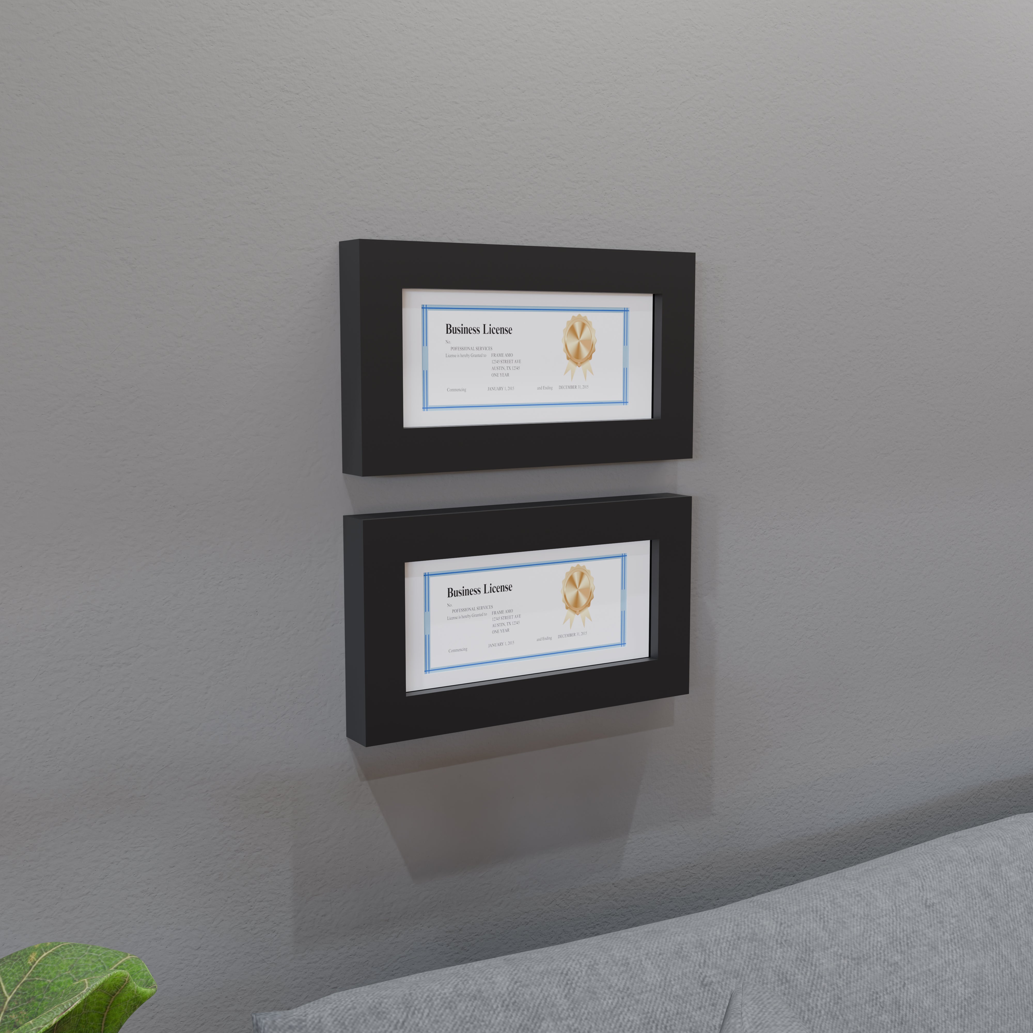 5x11 Matted Wood Frame
