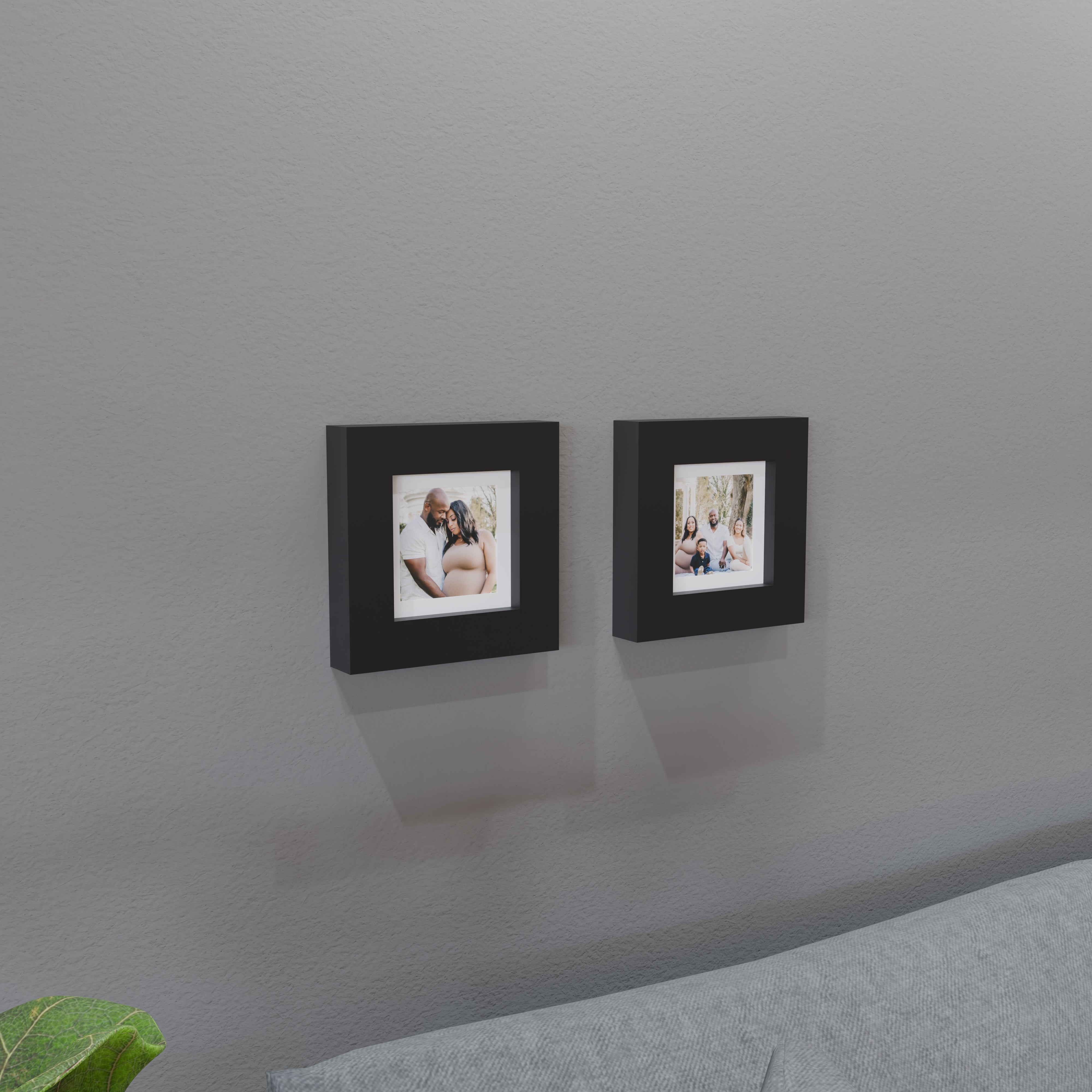 5x5 Matted Wood Frame