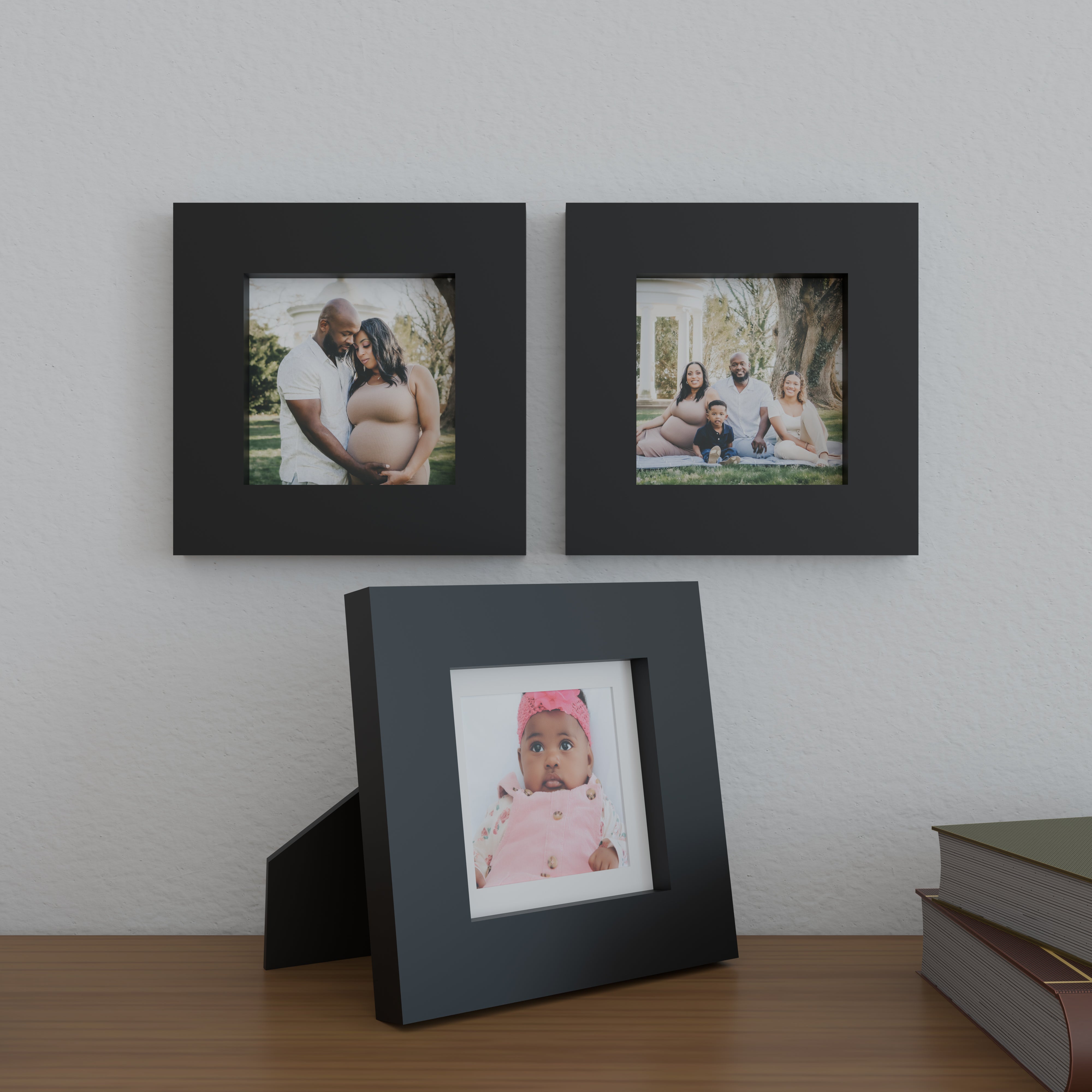 5x5 Matted Wood Frame