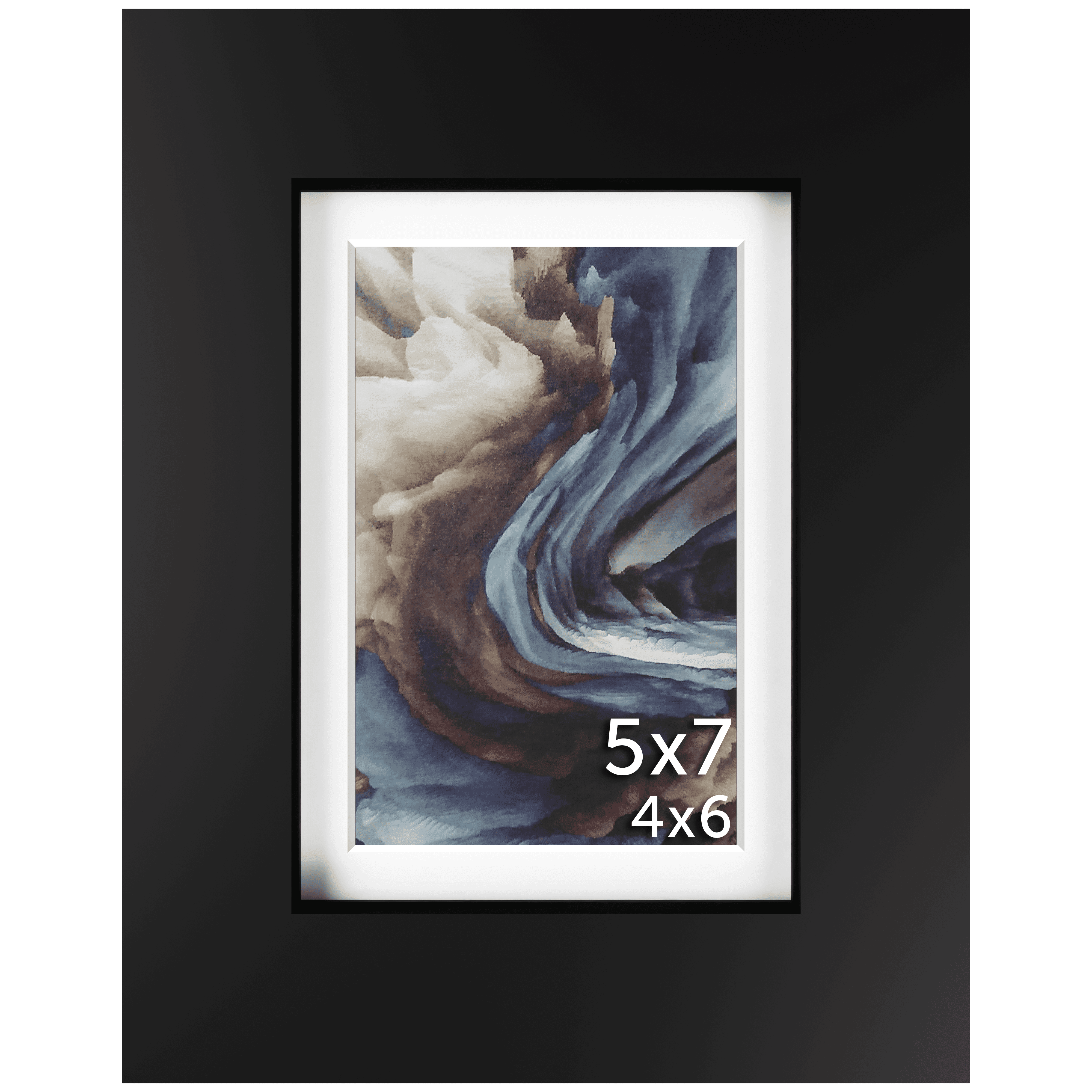 5x7 Black Matted Frame - Frame Amo