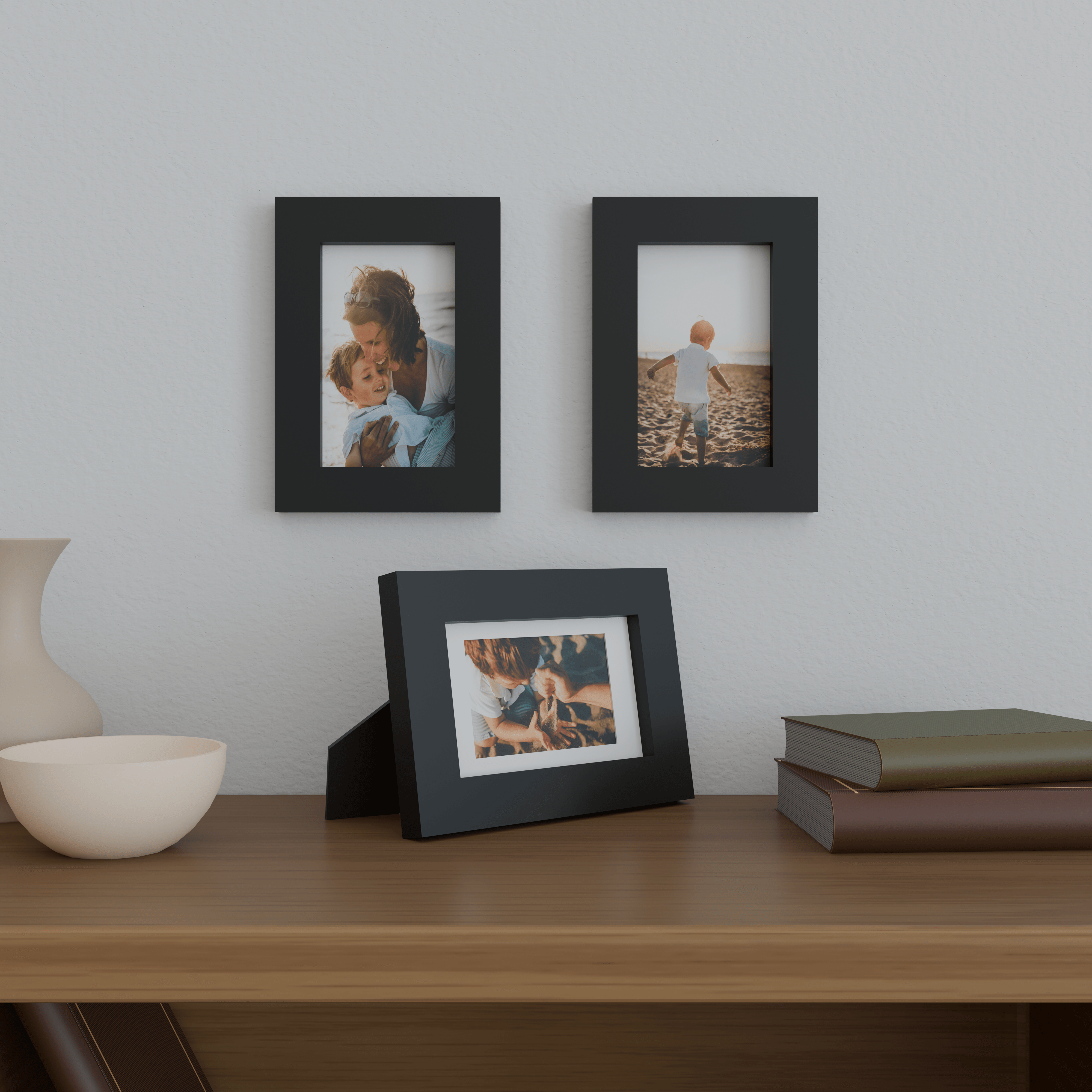 5x8 Matted Wood Frame