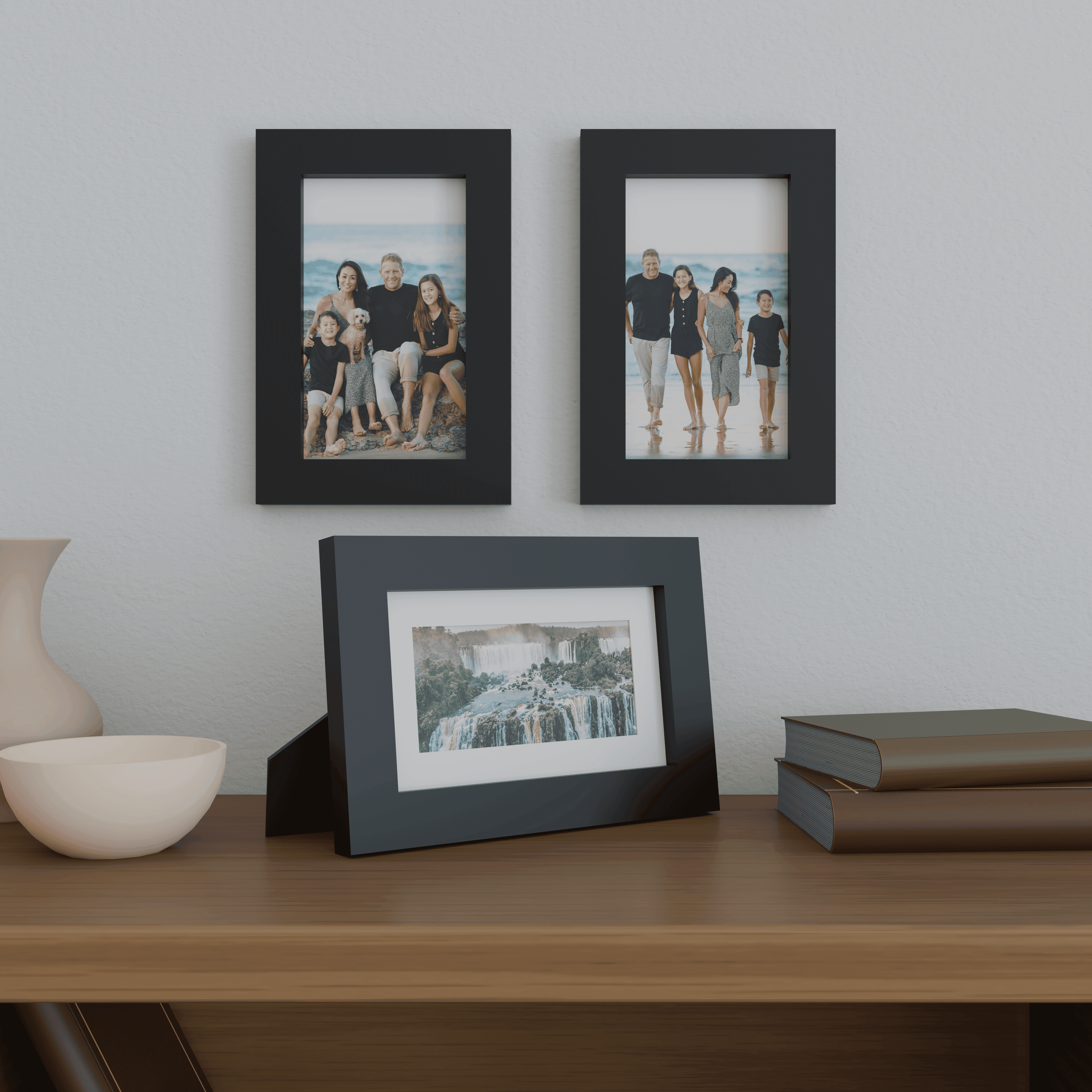 6x10 Matted Wood Frame
