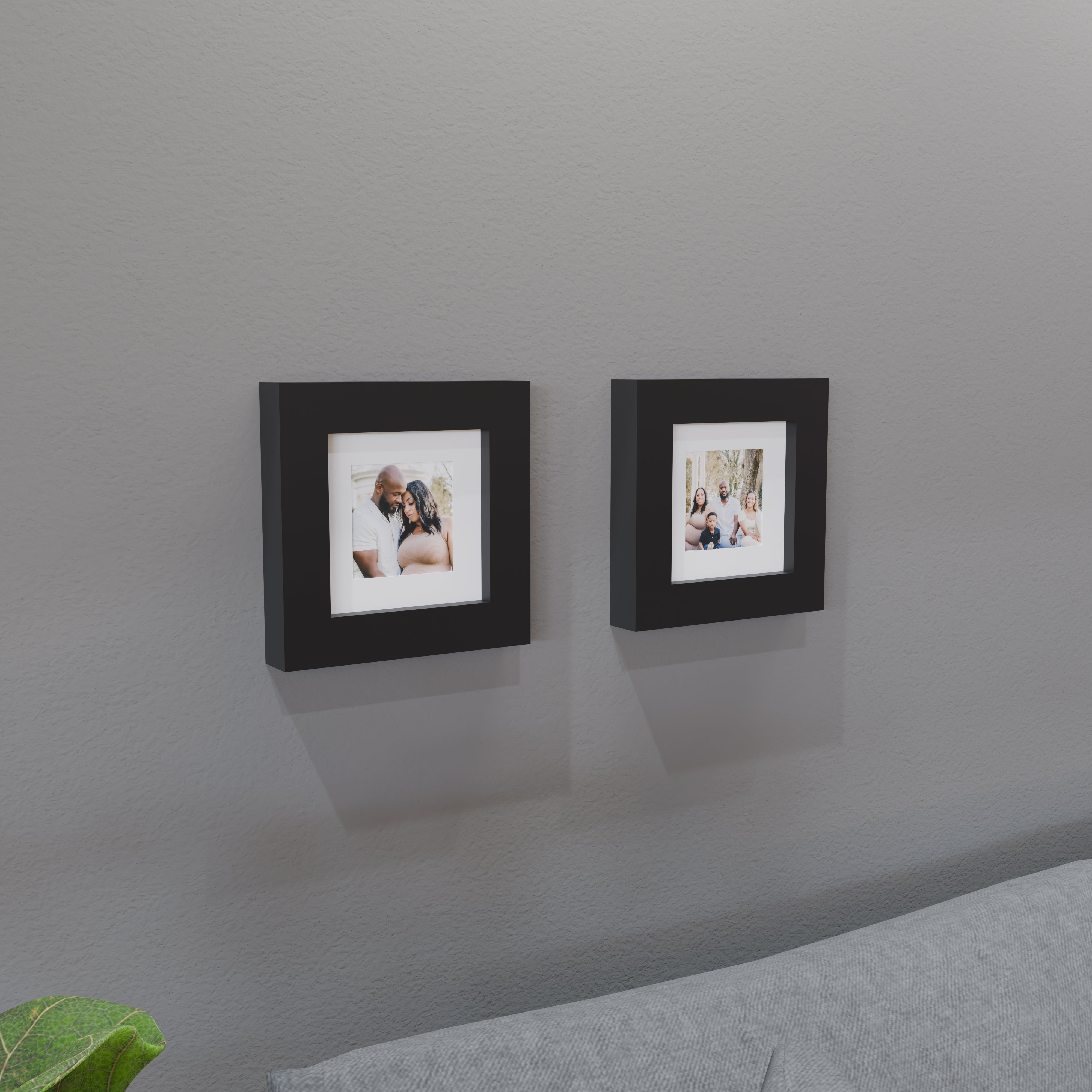 6x6 Matted Wood Frame