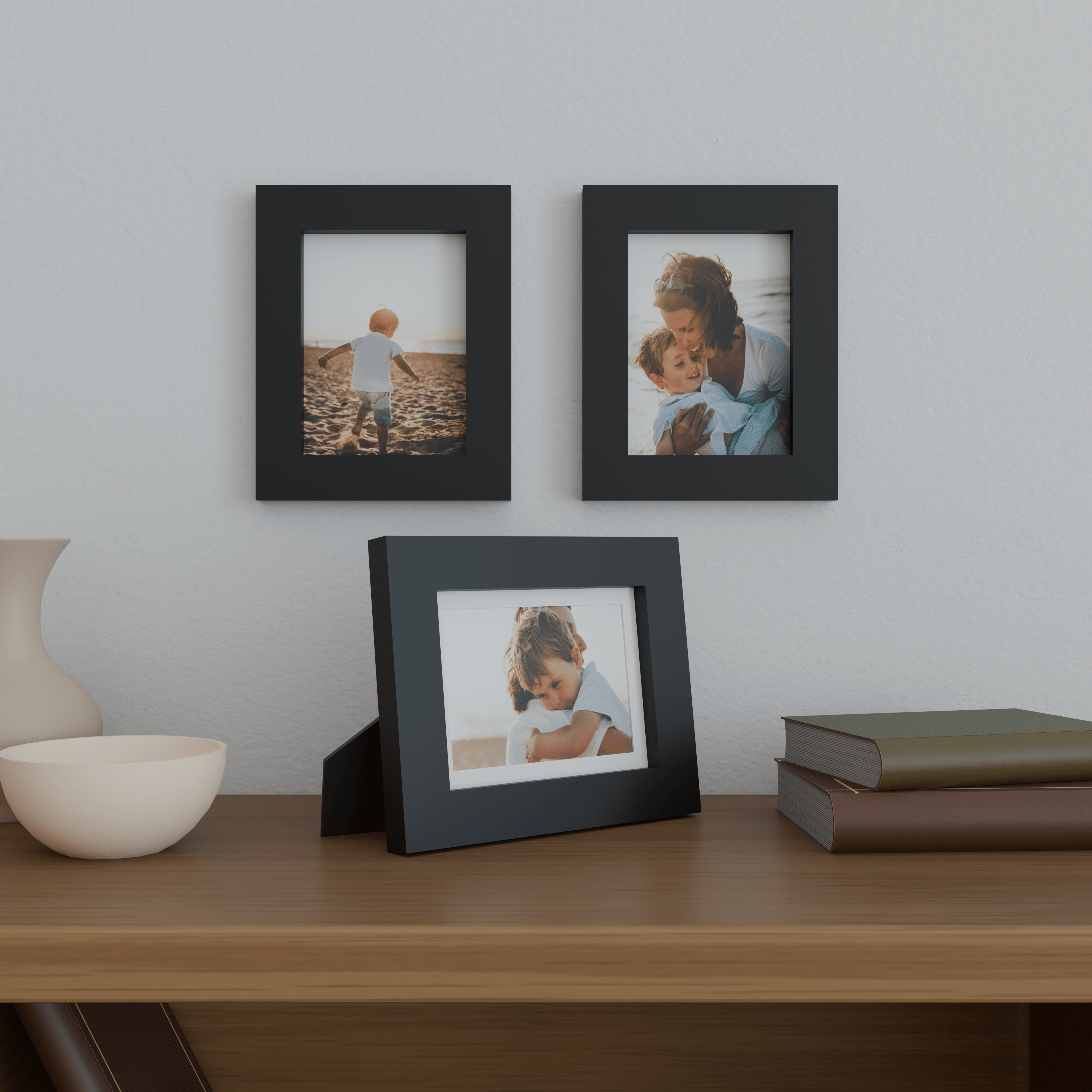 6x8 Matted Wood Frame