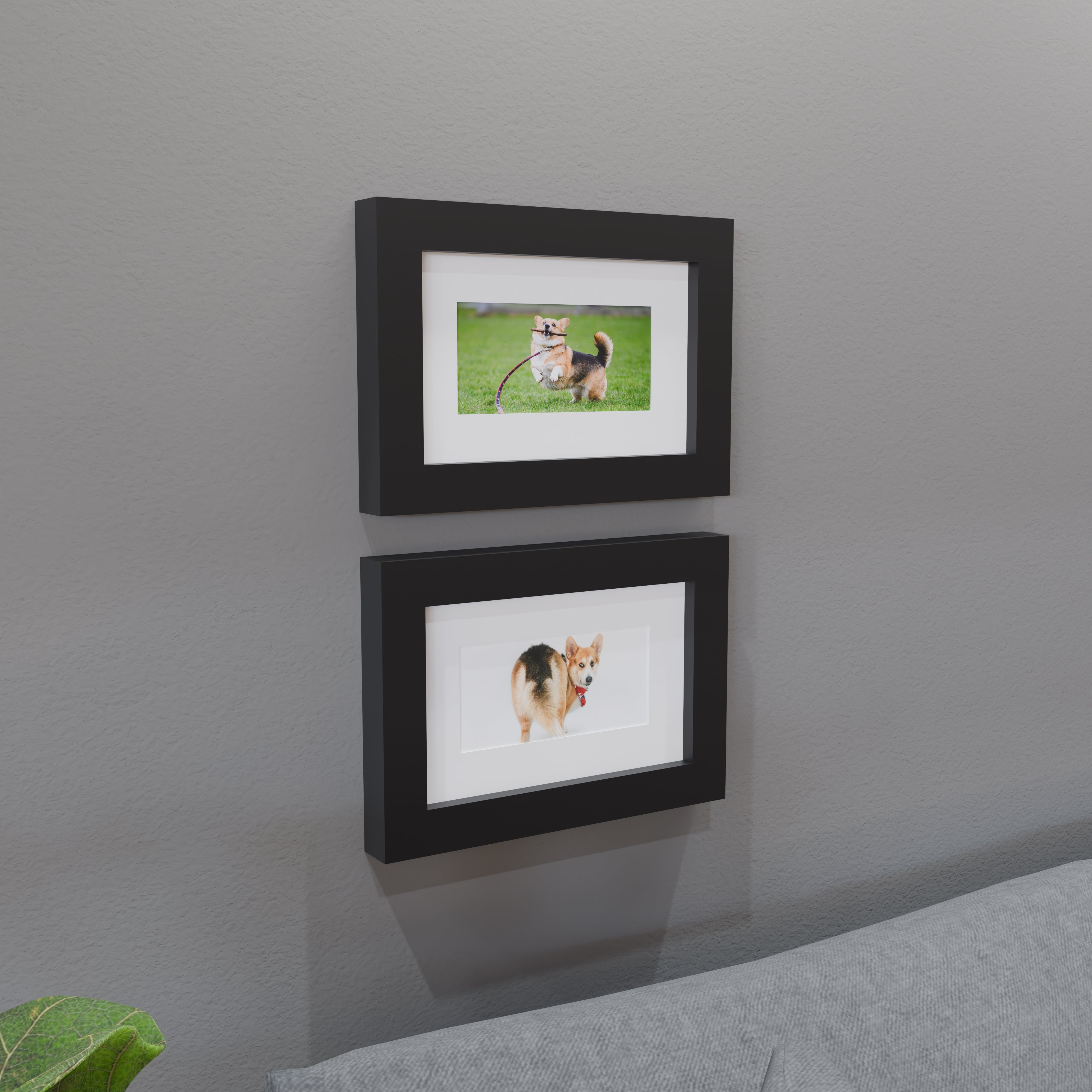 7x11 Matted Wood Frame