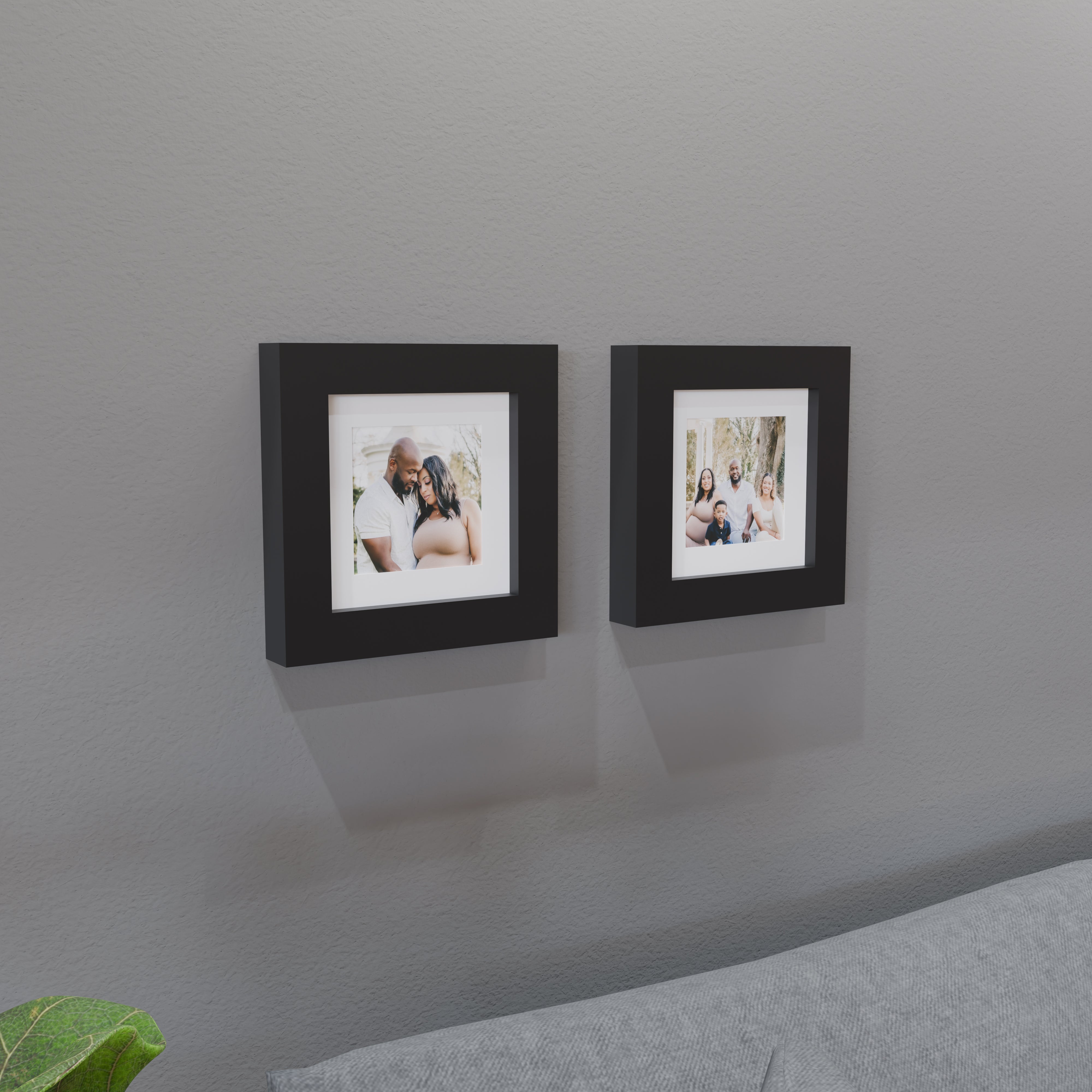 7x7 Matted Wood Frame