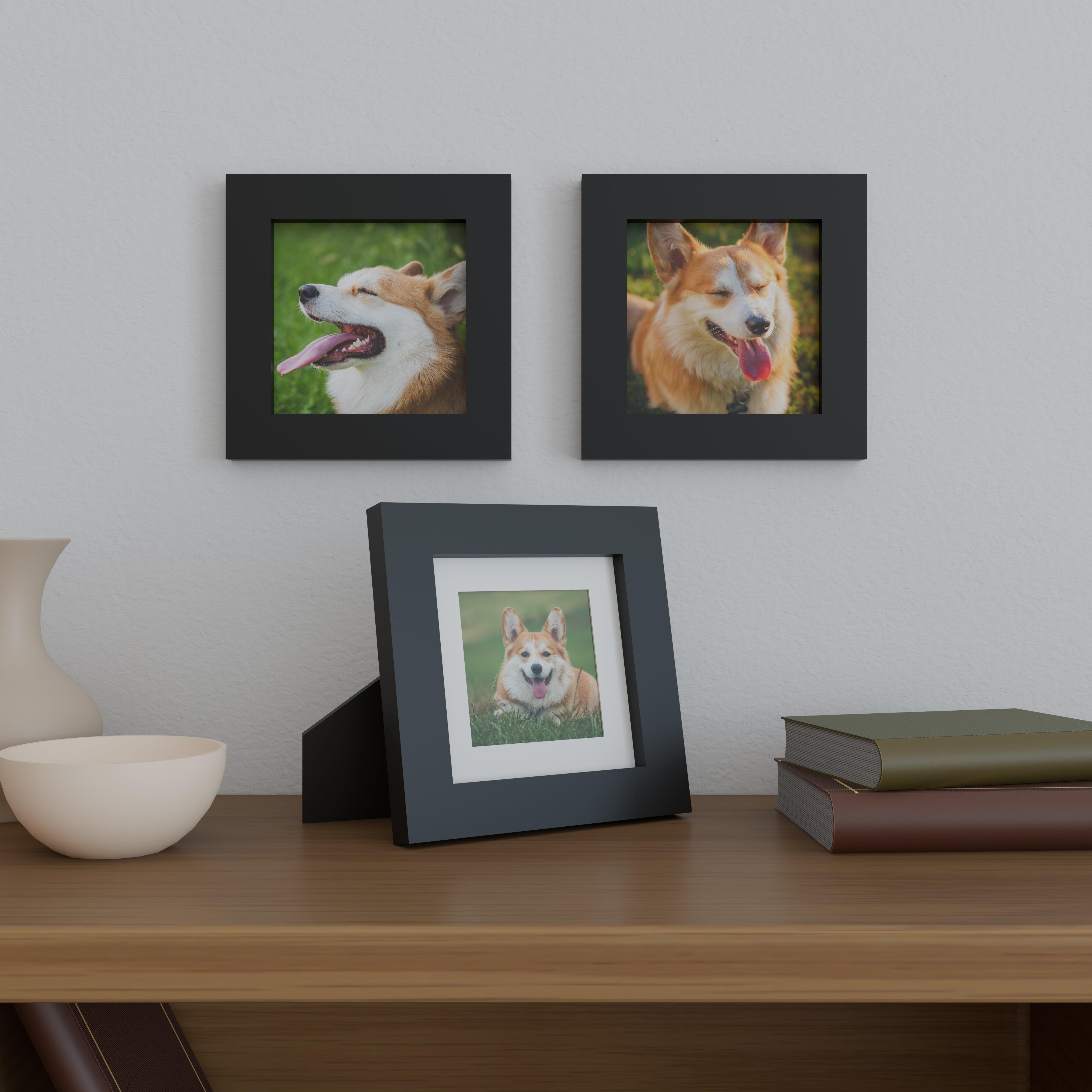 7x7 Matted Wood Frame - Signature Glass