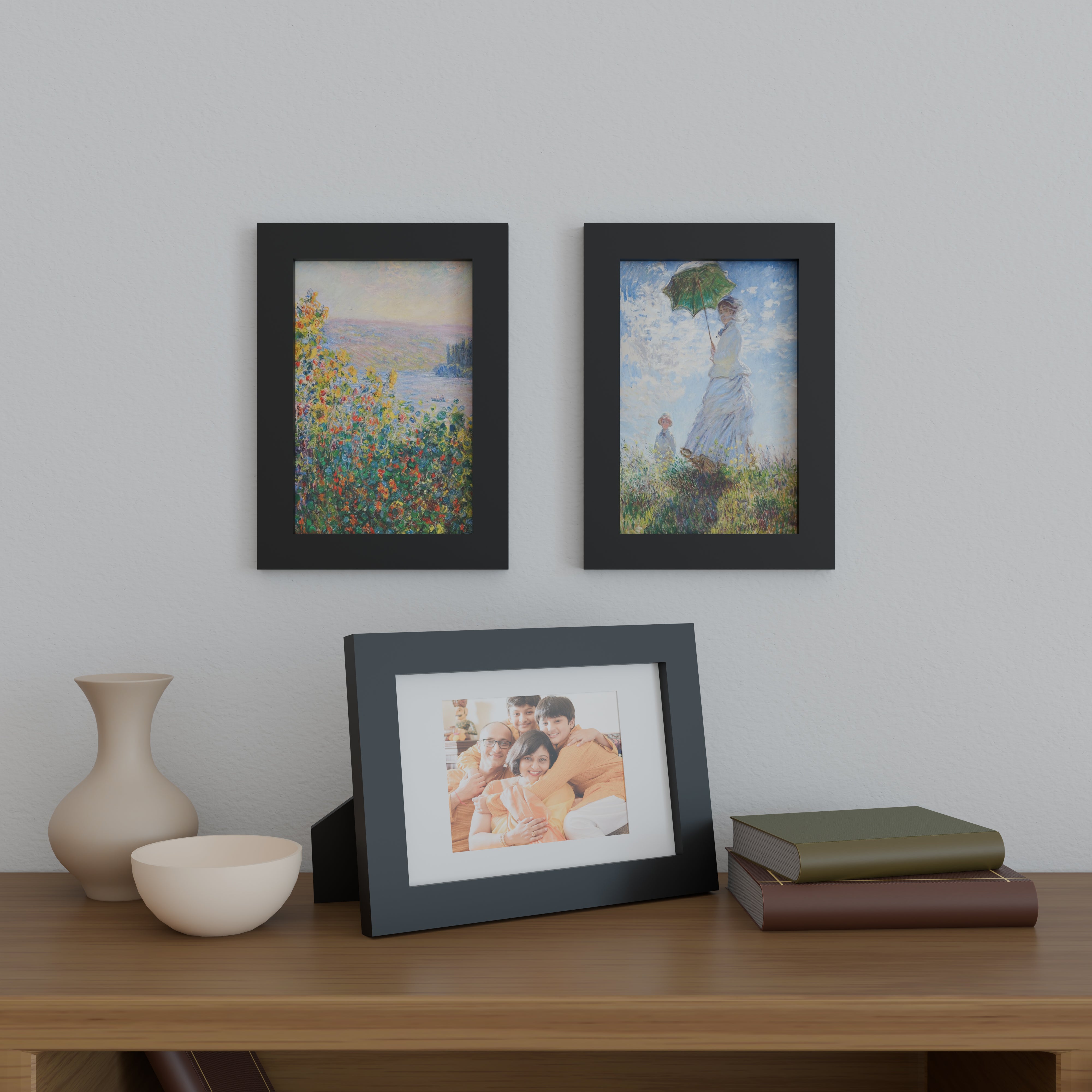 8x12 Matted Wood Frame