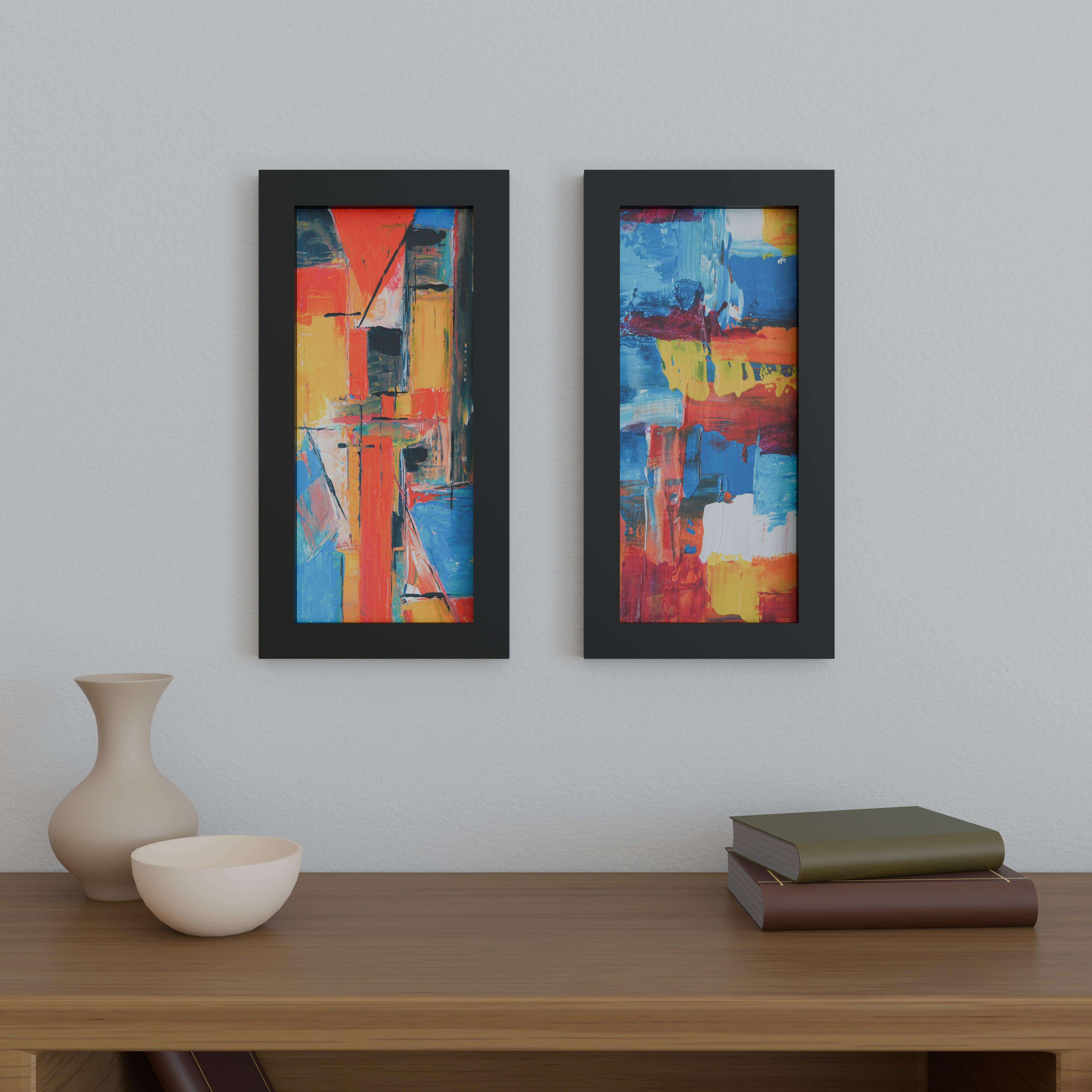 8x18 Frame Matted to 5x15 – Solid Wood Poster Frame with Tempered