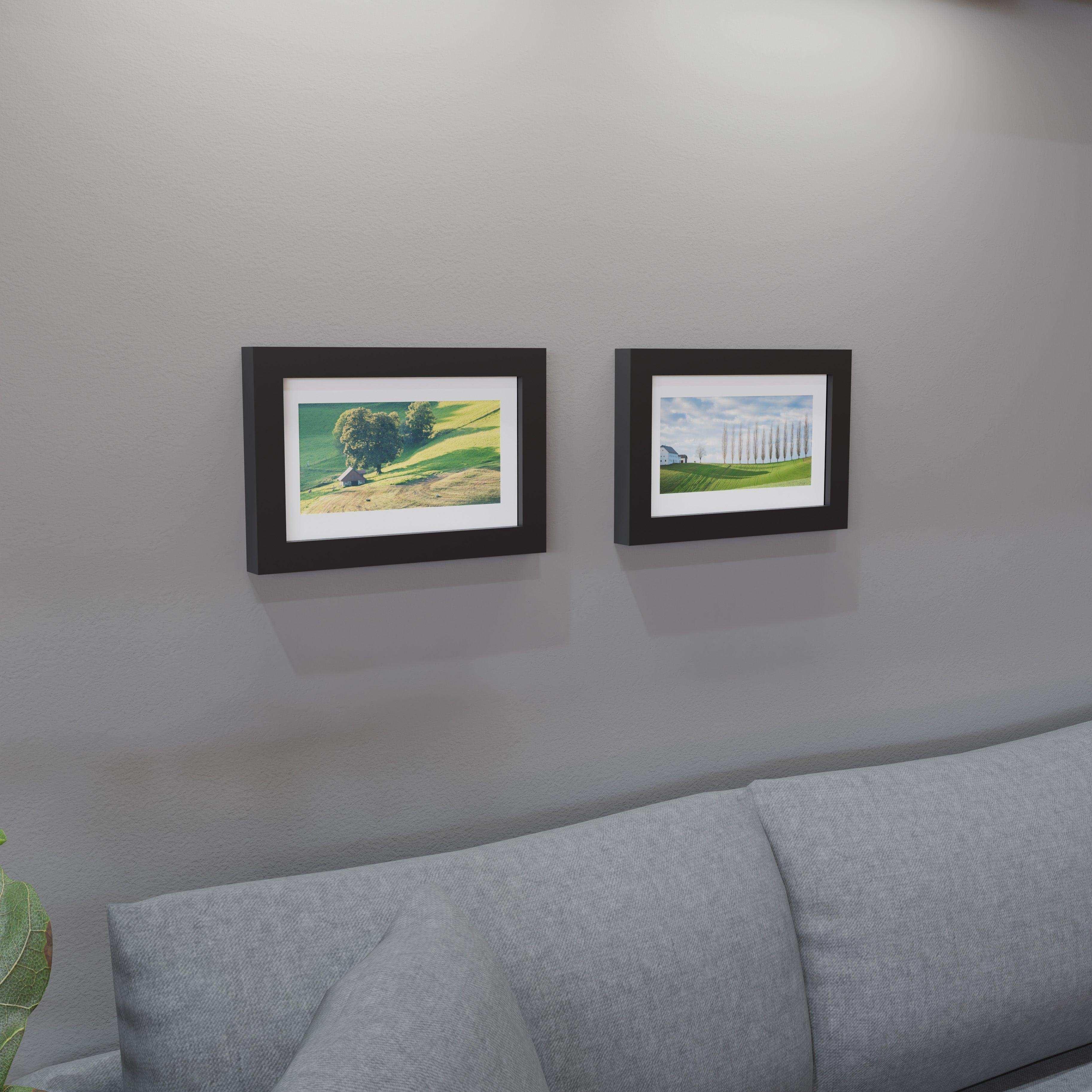 8.5x14 Matted Wood Frame