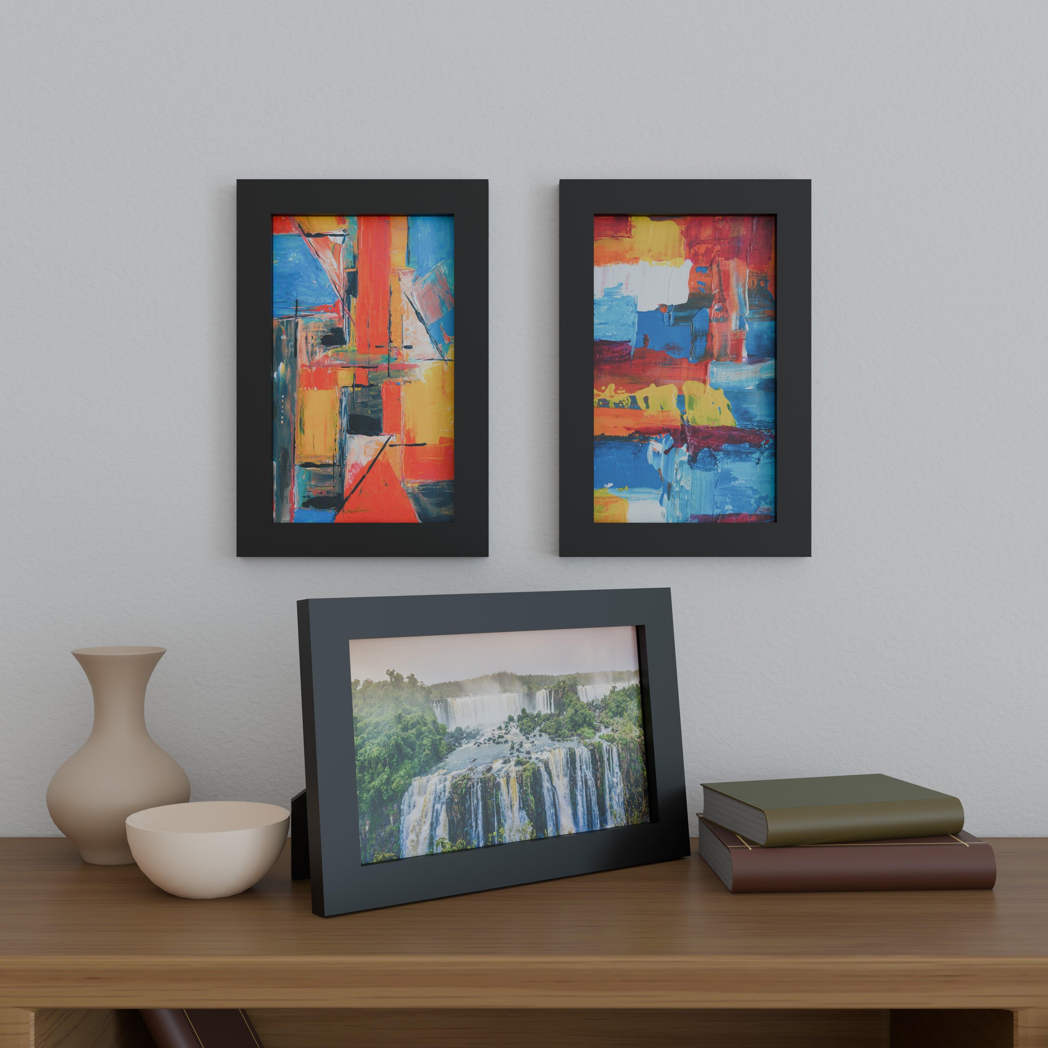 8.5x14 Matted Wood Frame
