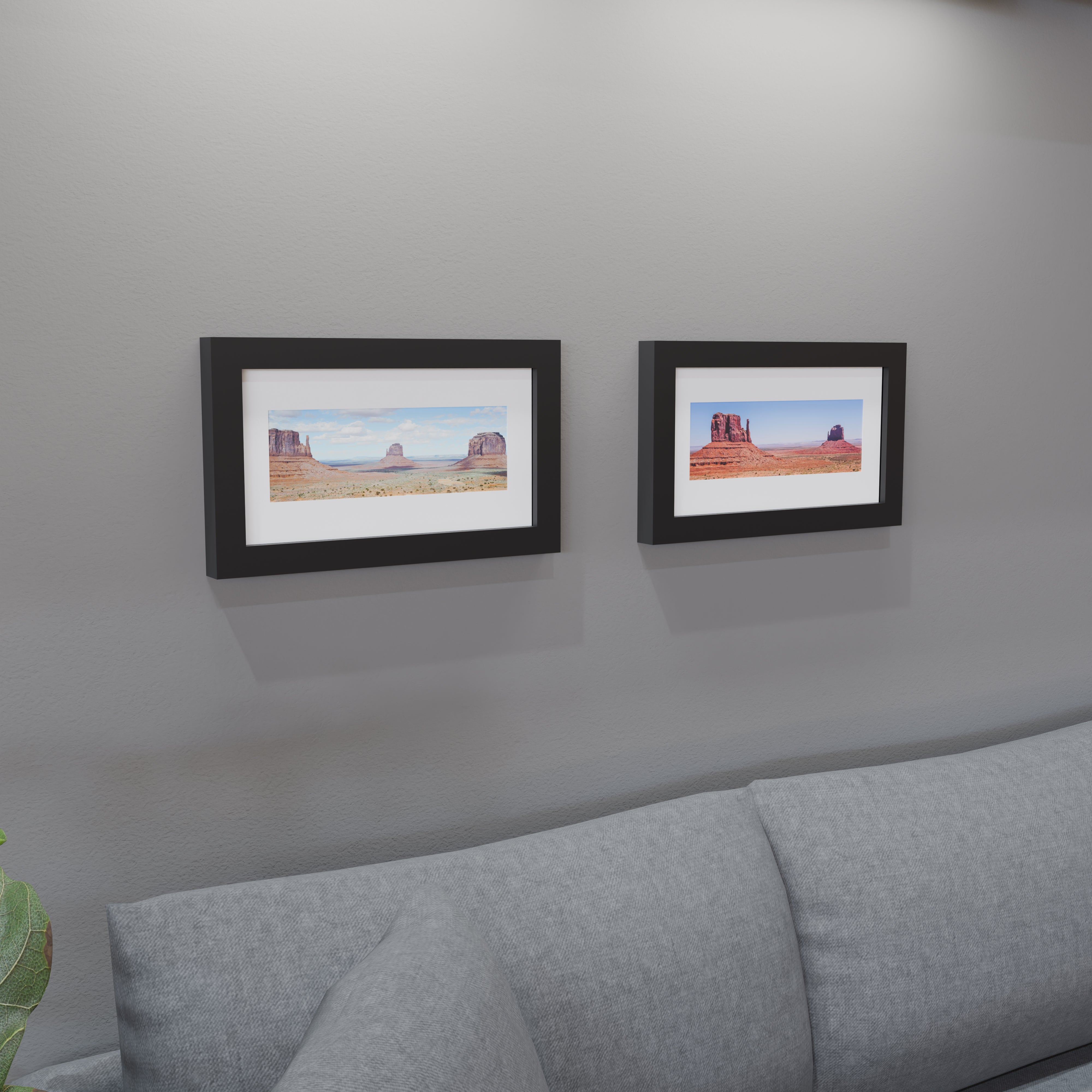 9x17 Matted Wood Frame