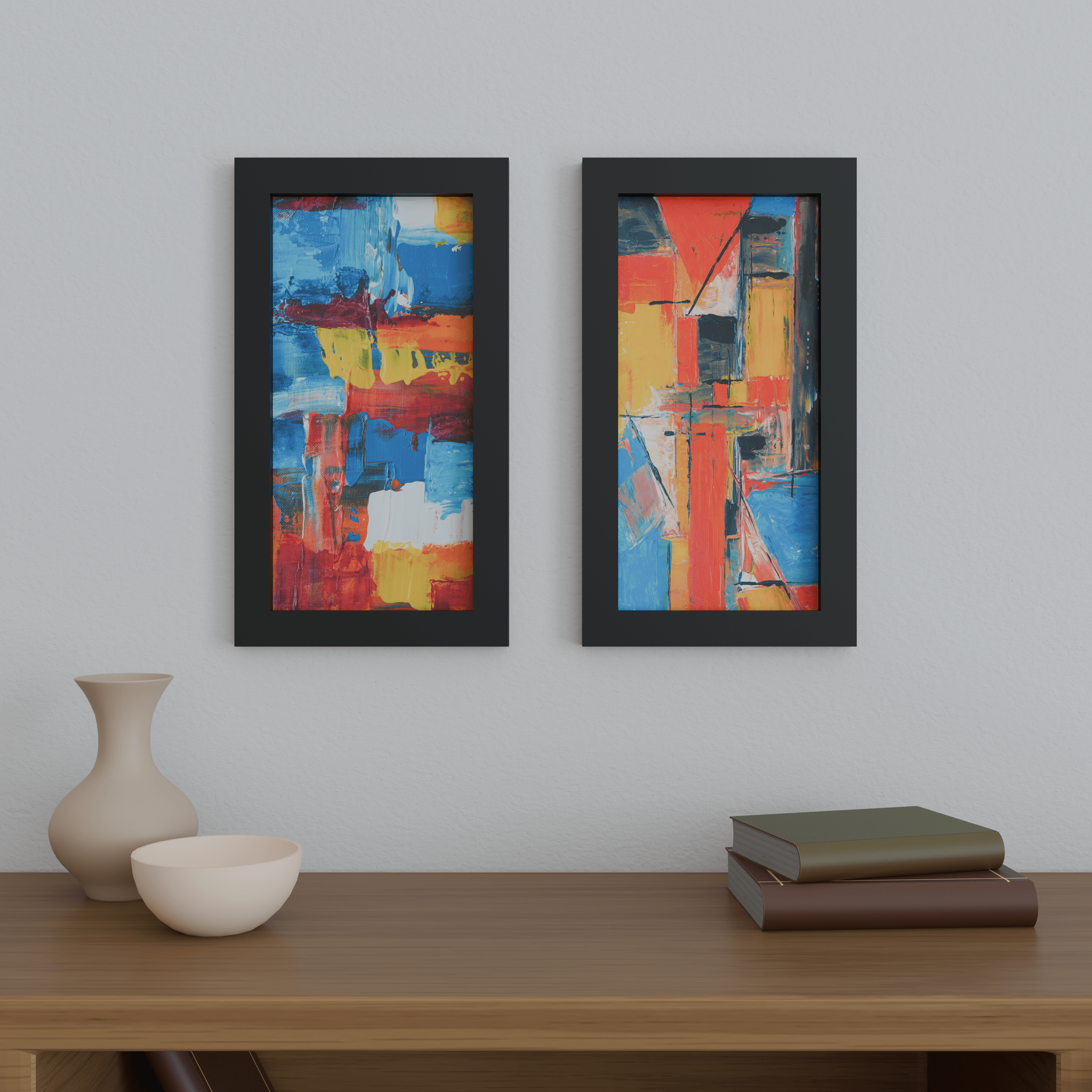 9x18 Matted Wood Frame
