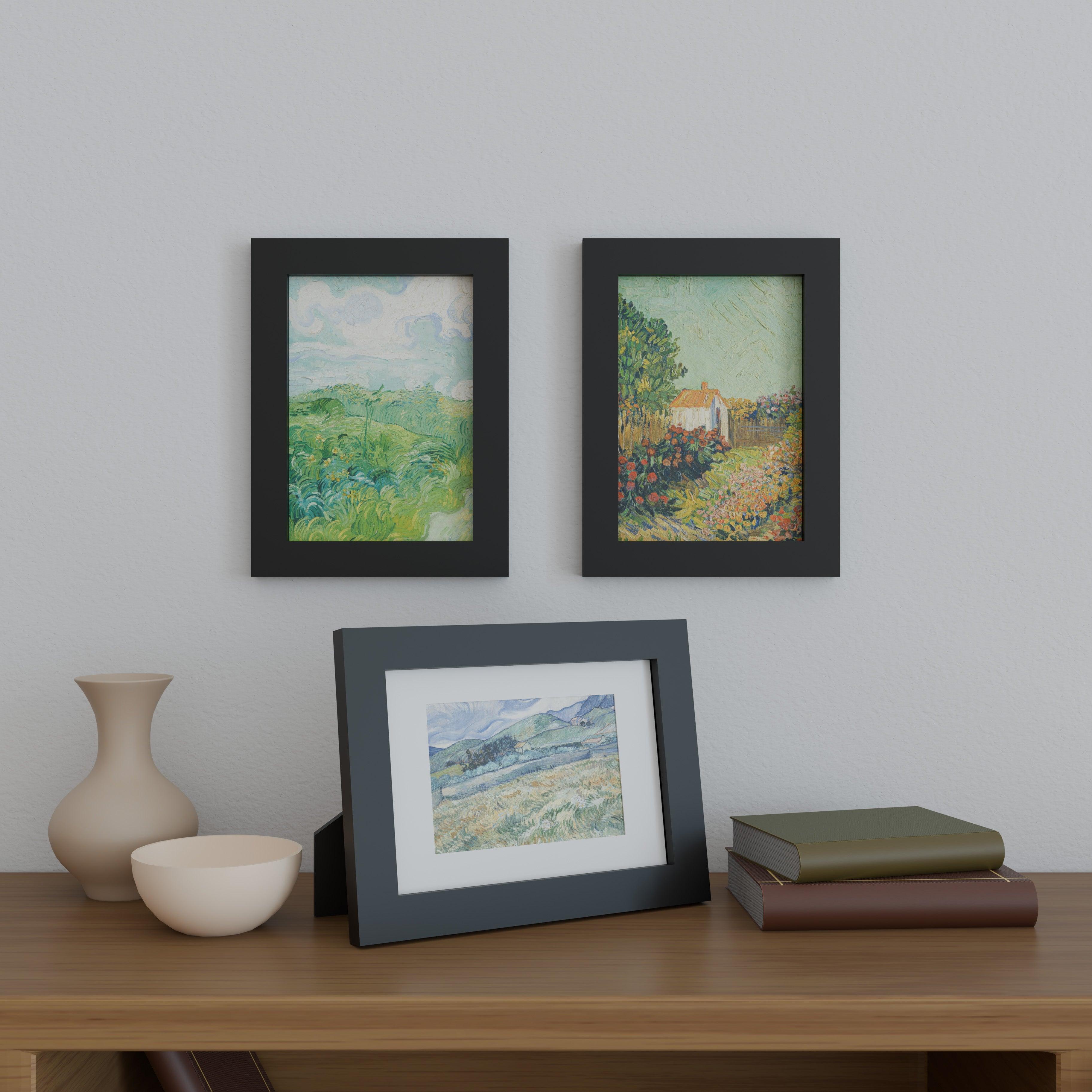 A4 Matted Wood Frame