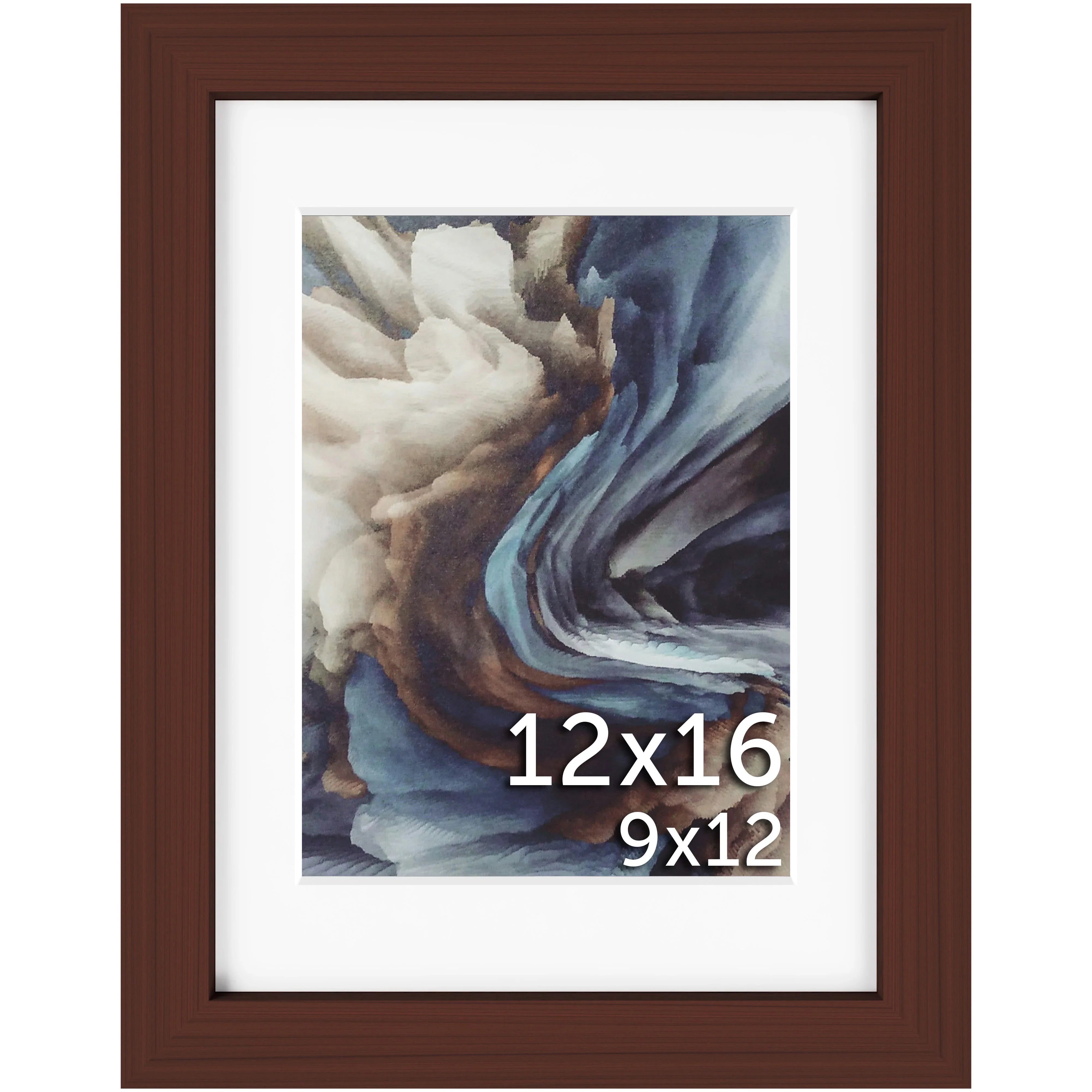 12x16 Matted Wood Frame