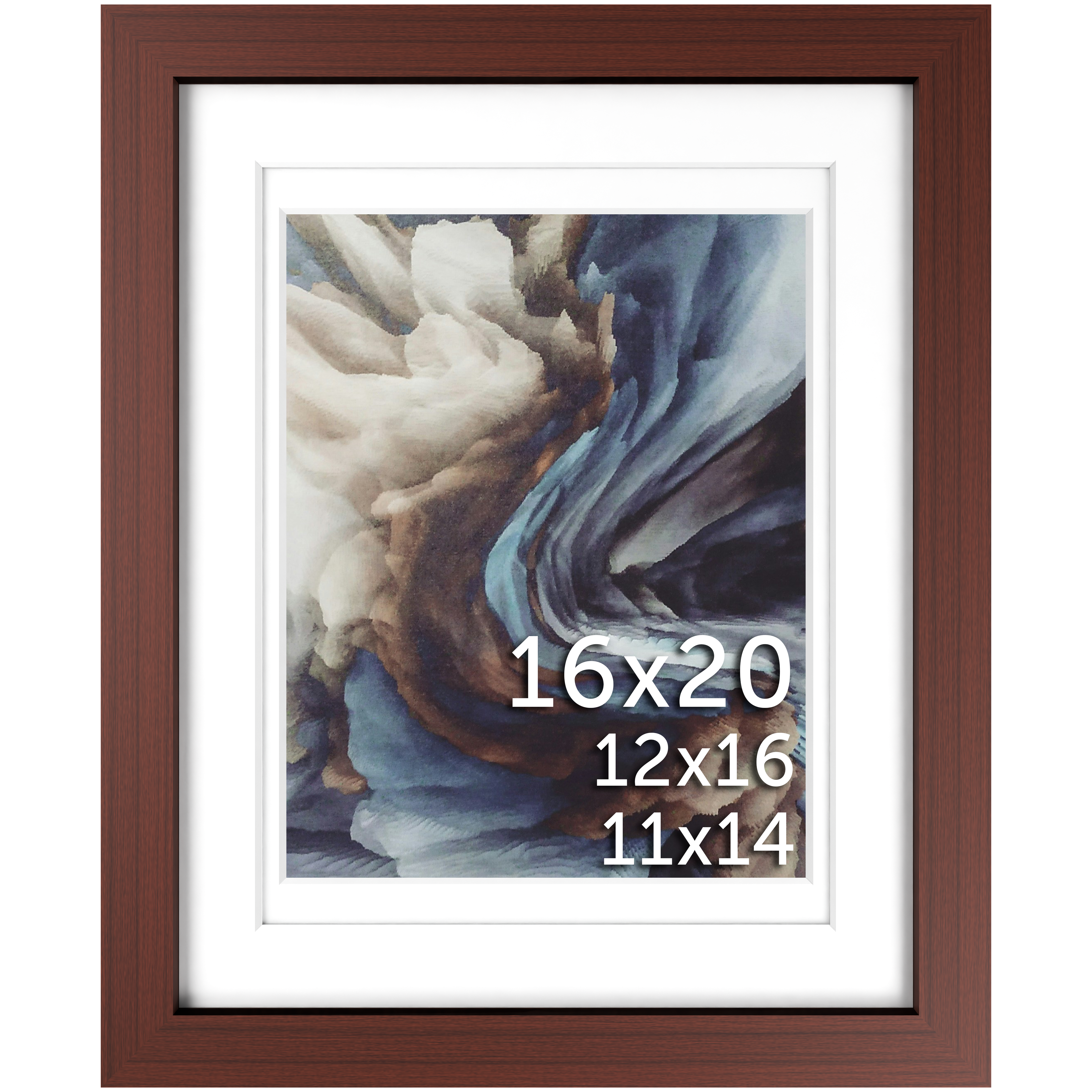 16x20 Walnut Multi-Mat Frame - Frame Amo