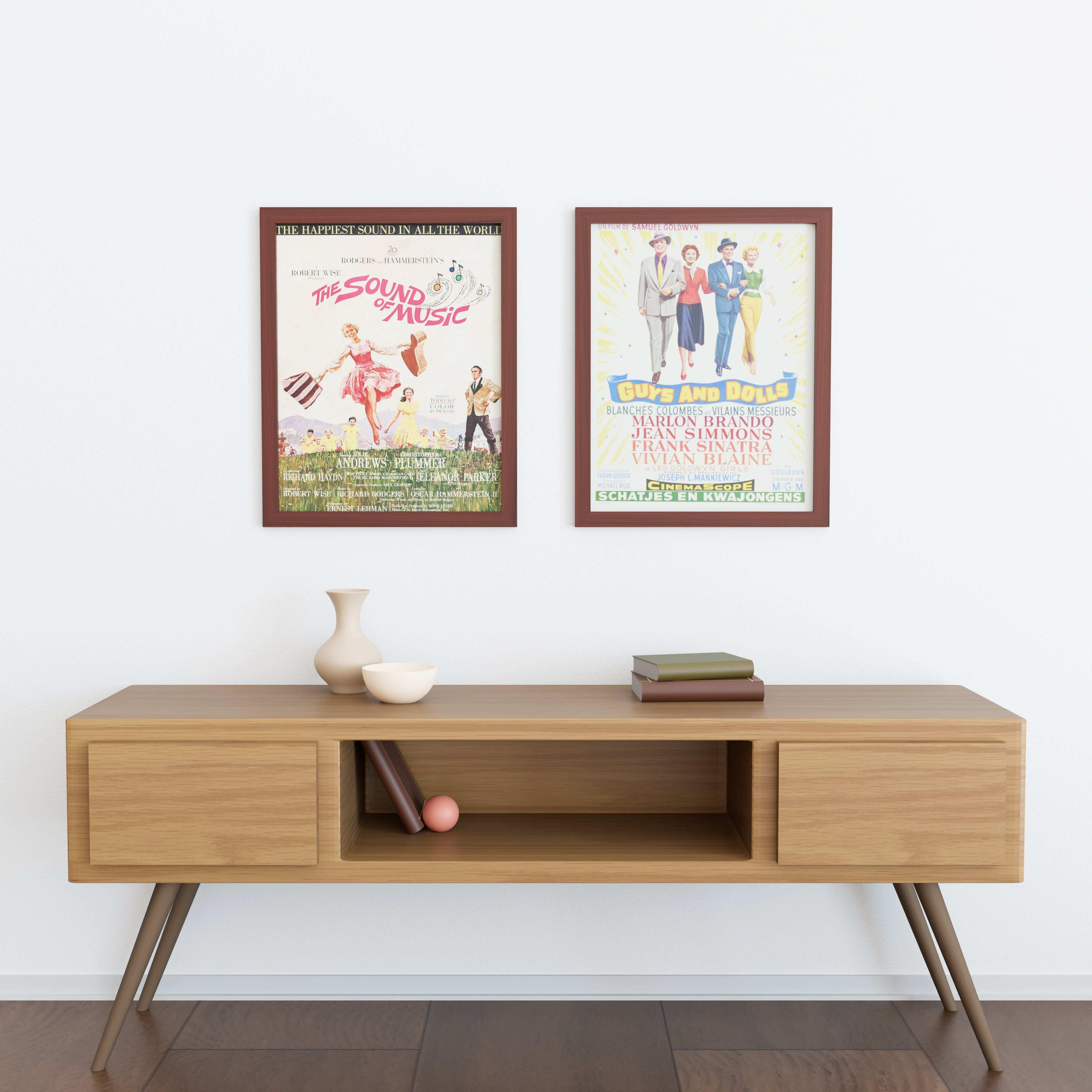 22x28 Matted Wood Frame
