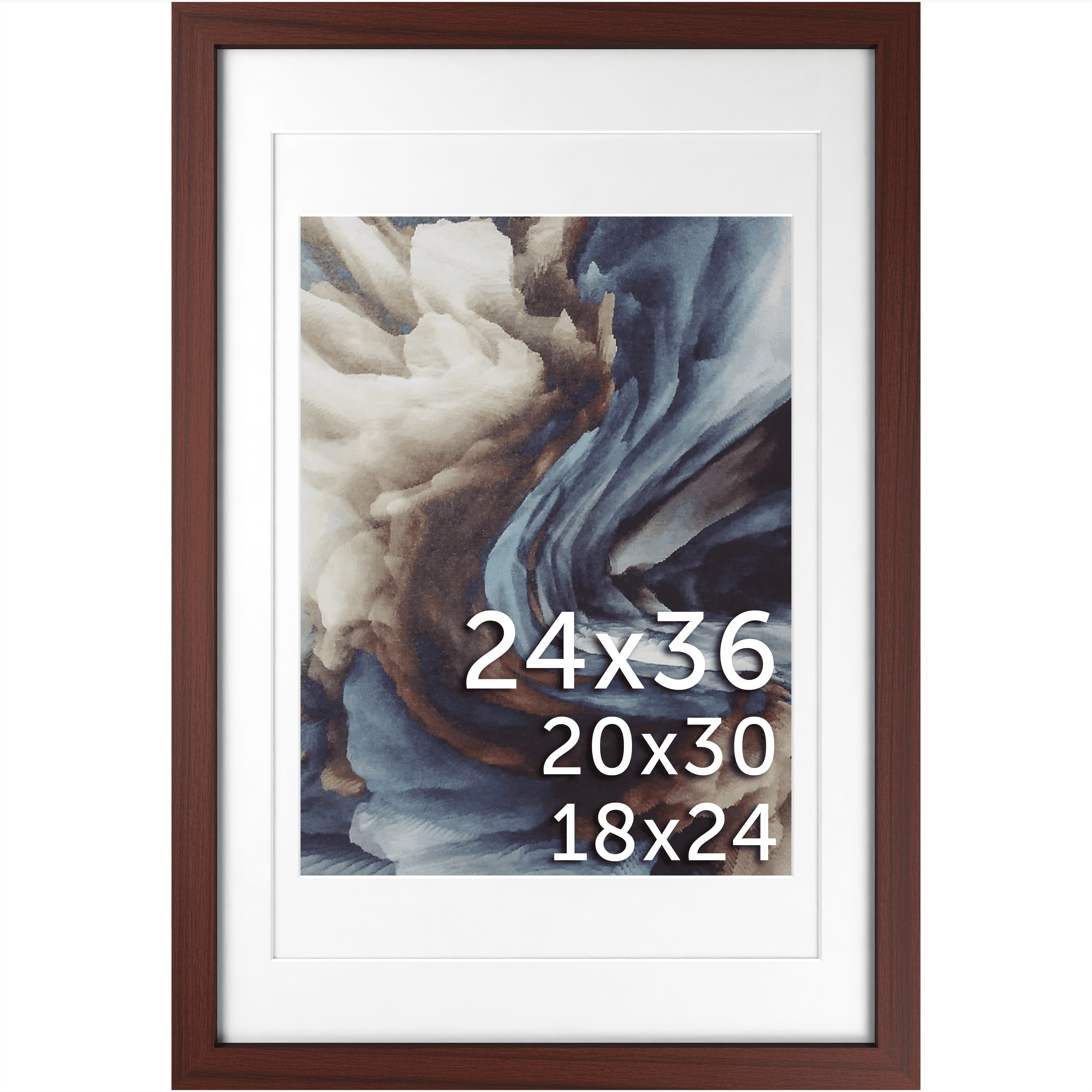 24x36 Multi-Mat Wood Frame