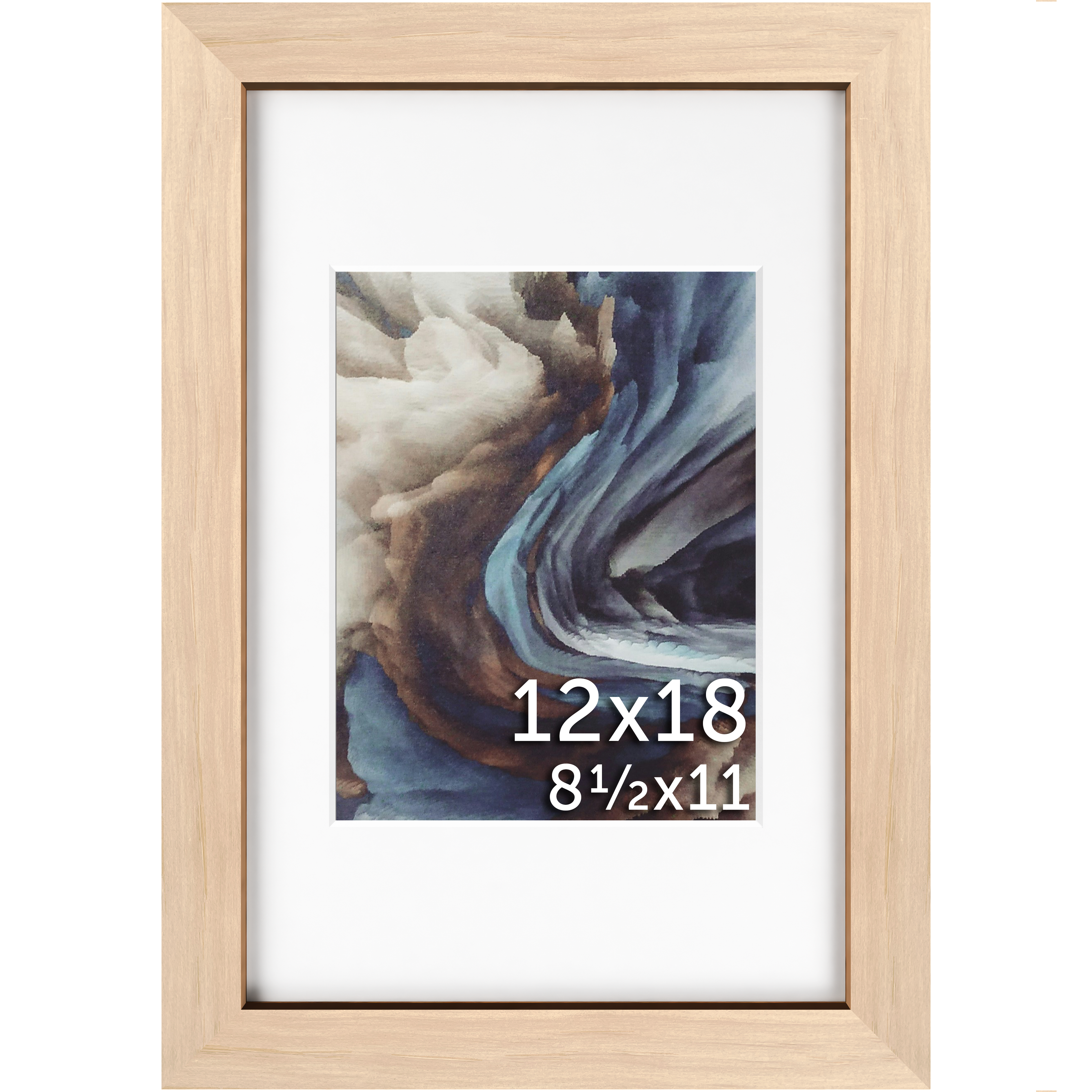 12x18 Marco Foto Madera Mate