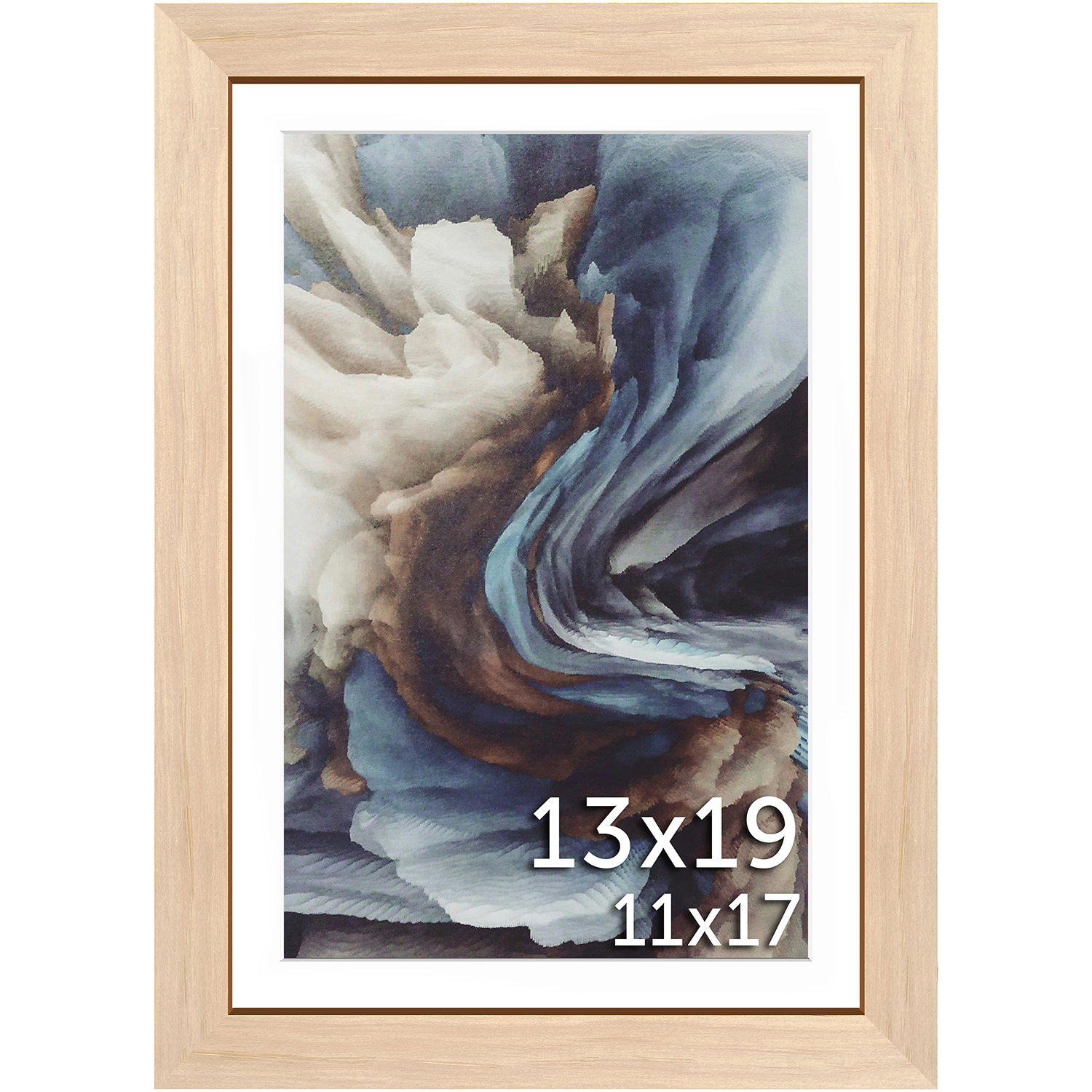 13x19 Matted Wood Frame - Signature Glass