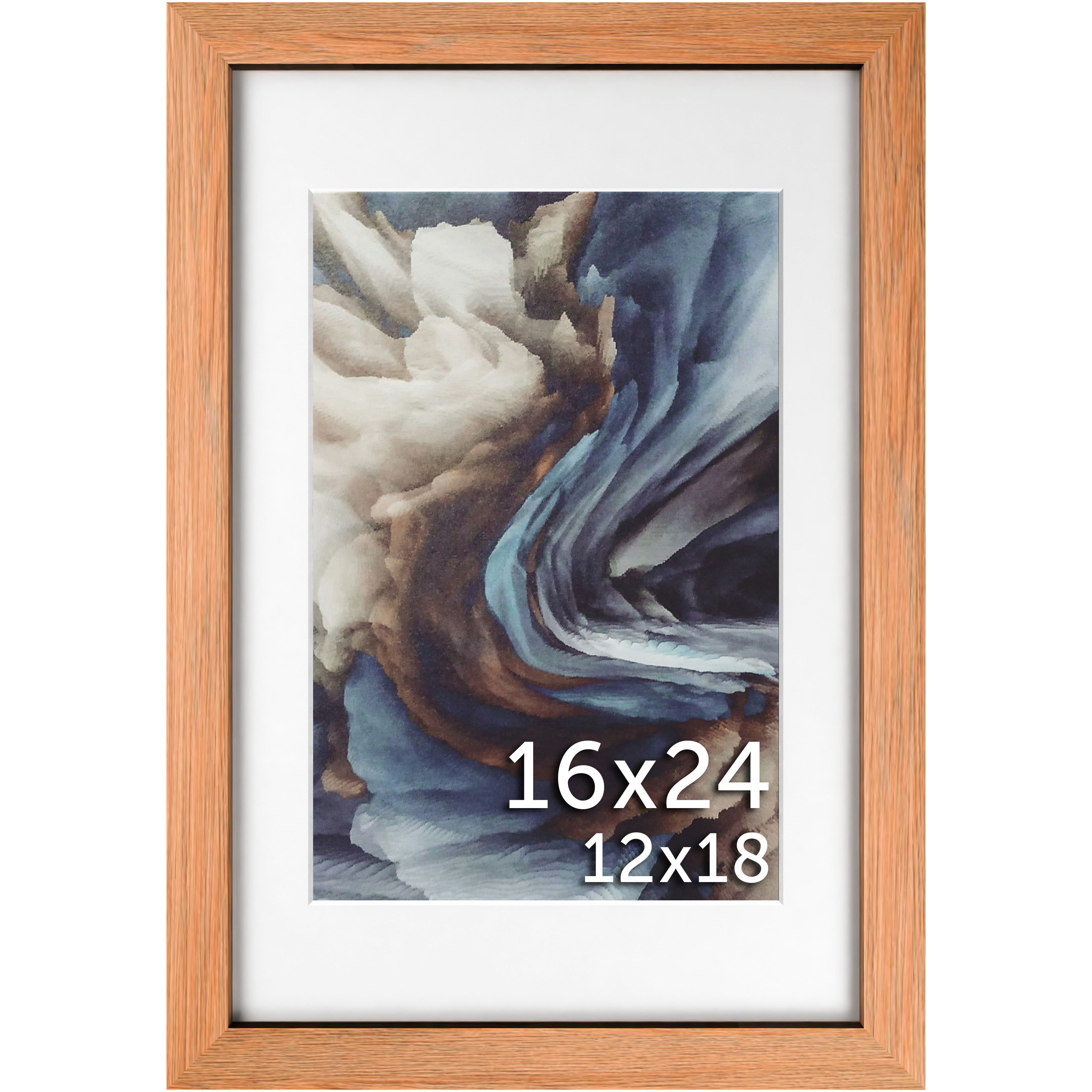 16x24 Wheat Matted Frame - Frame Amo