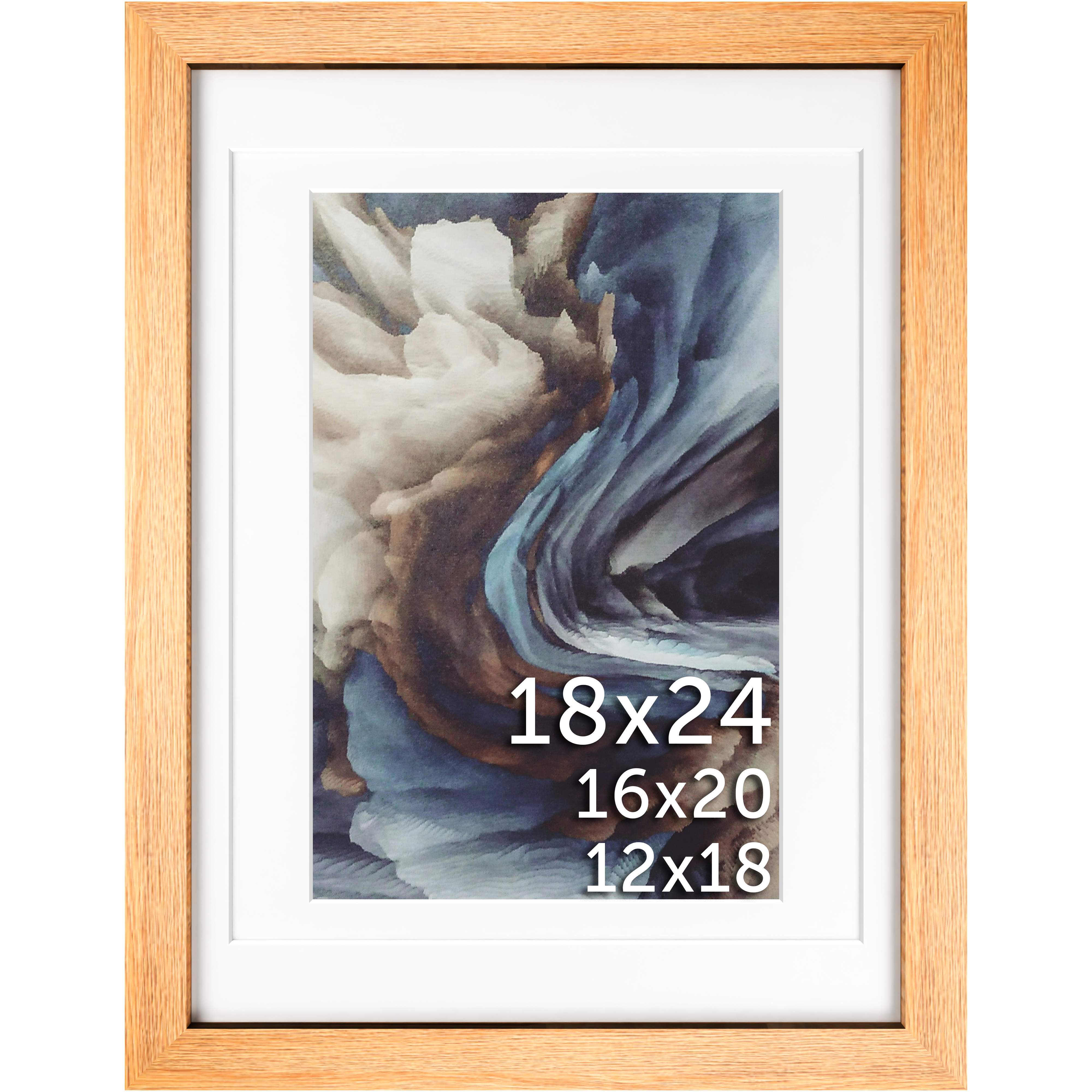 18x24 Wheat Multi-Mat Frame - Frame Amo