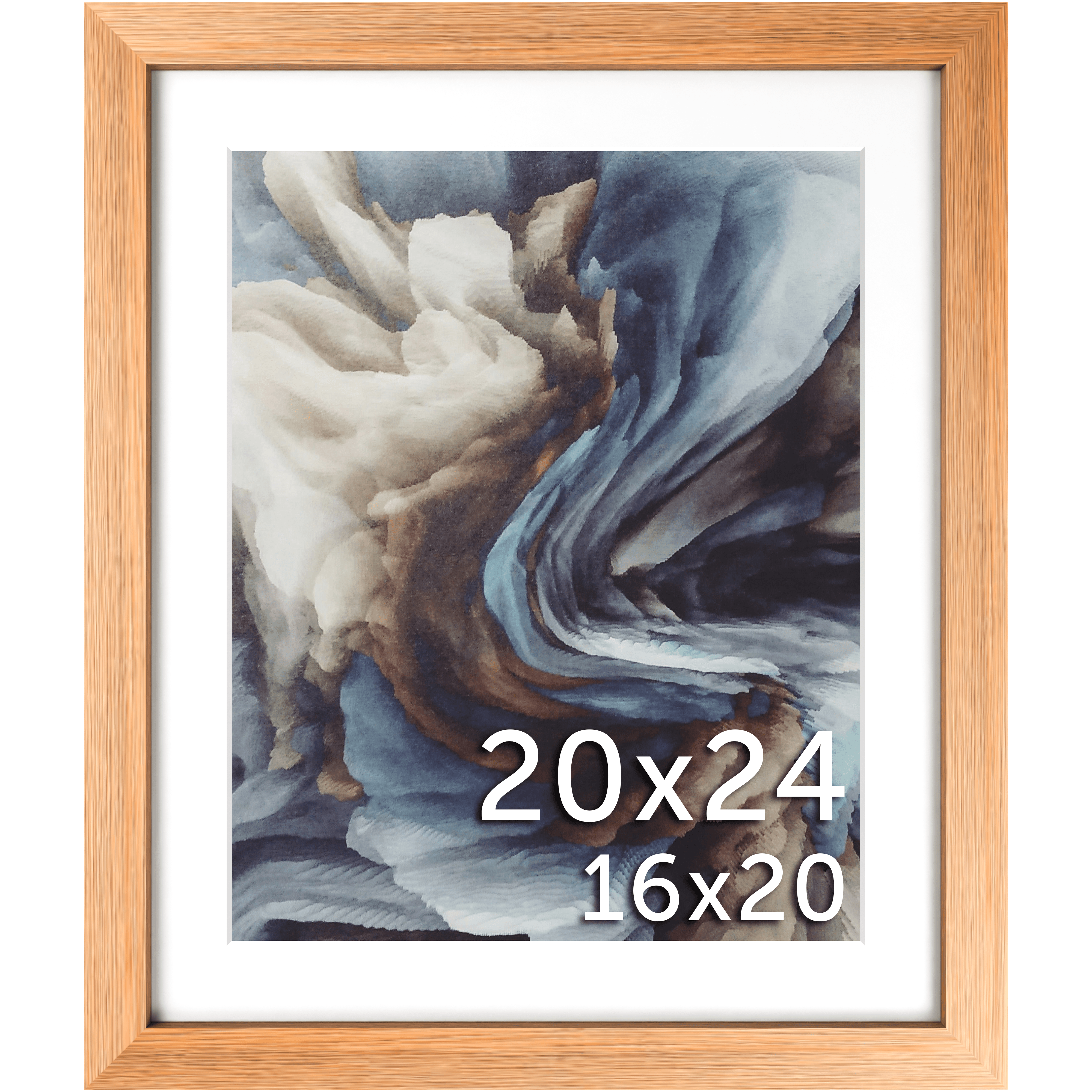 20x24 Wheat Matted Frame - Frame Amo