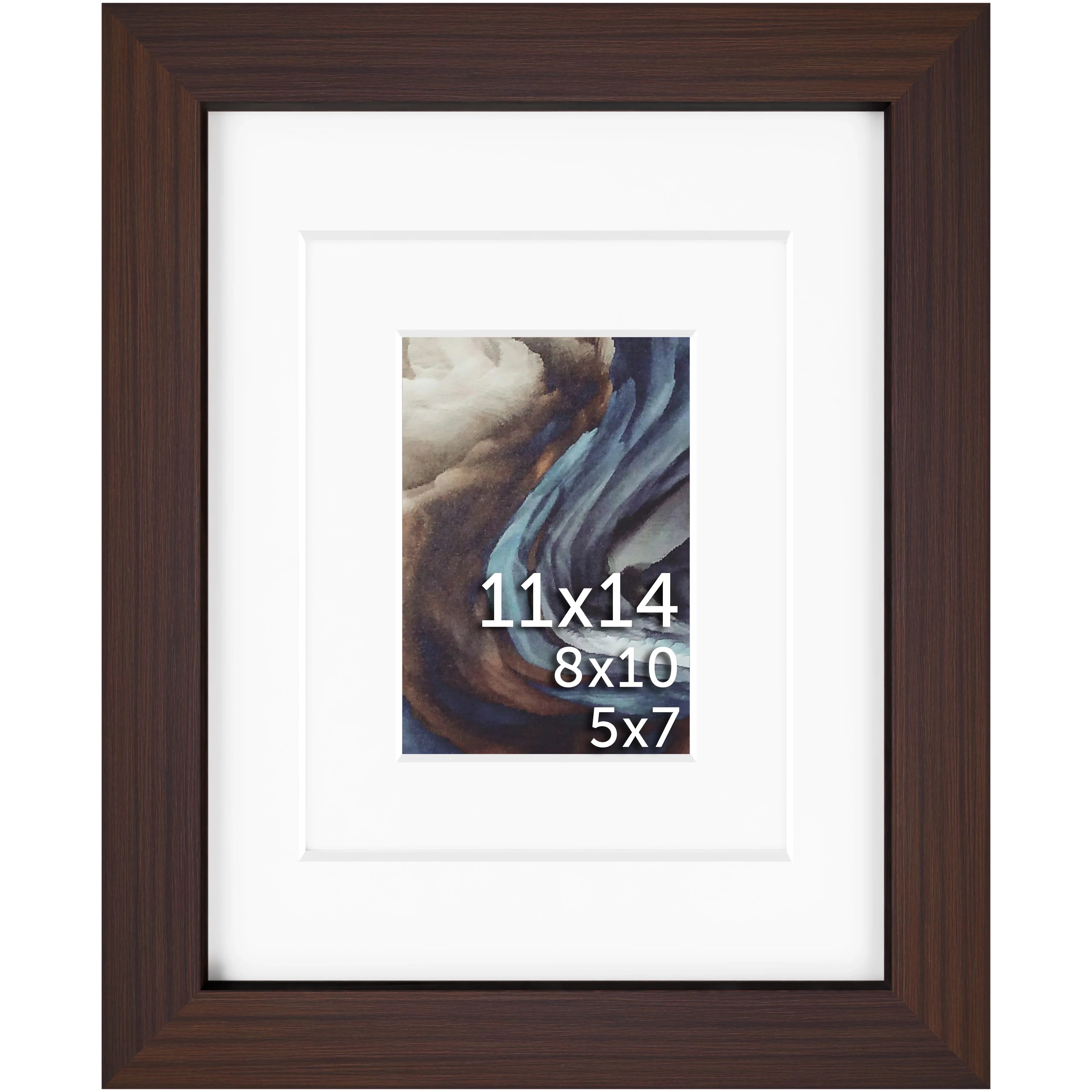 11x14 Multi-Mat Wood Frame