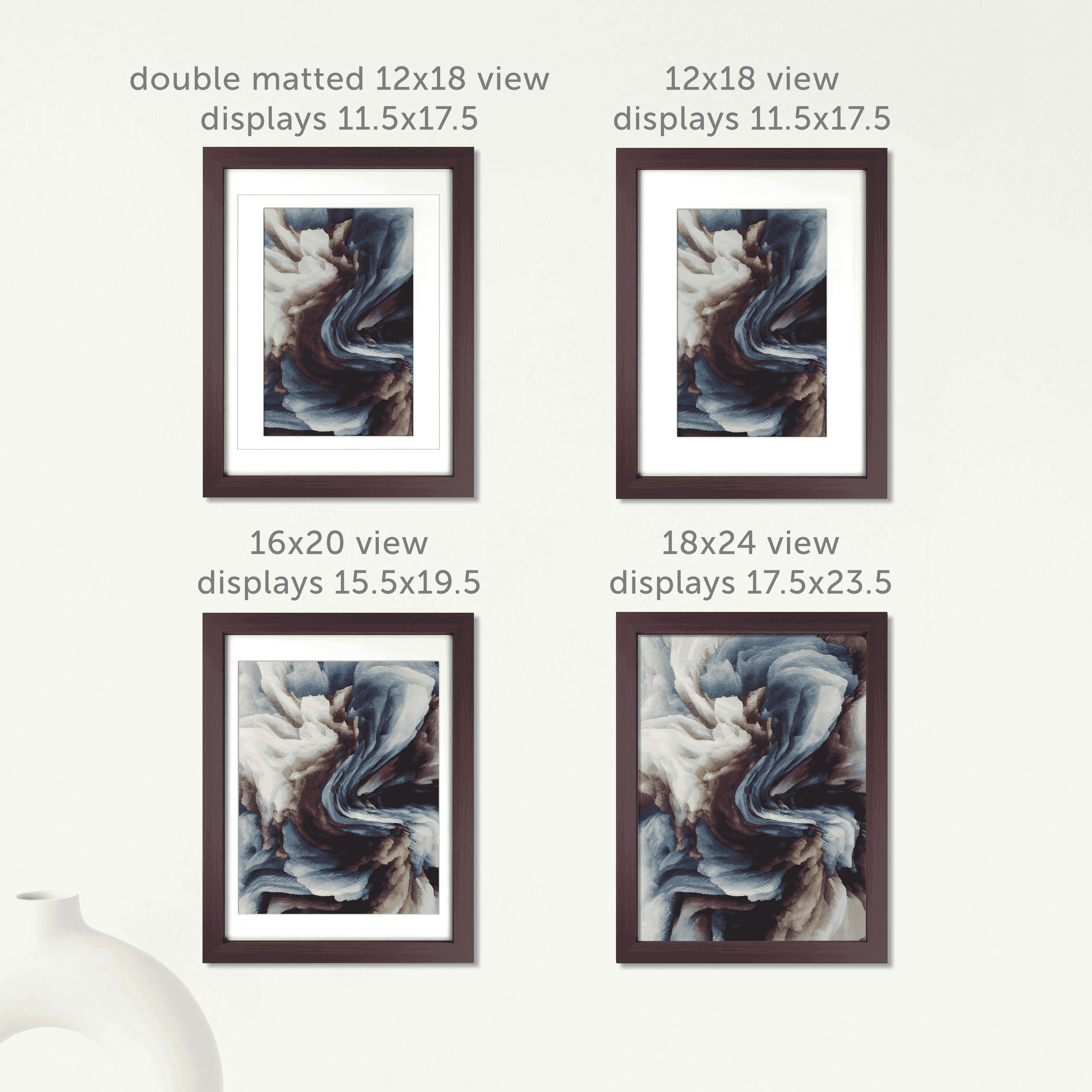 24x36 Multi-Mat Frame - Frame Amo