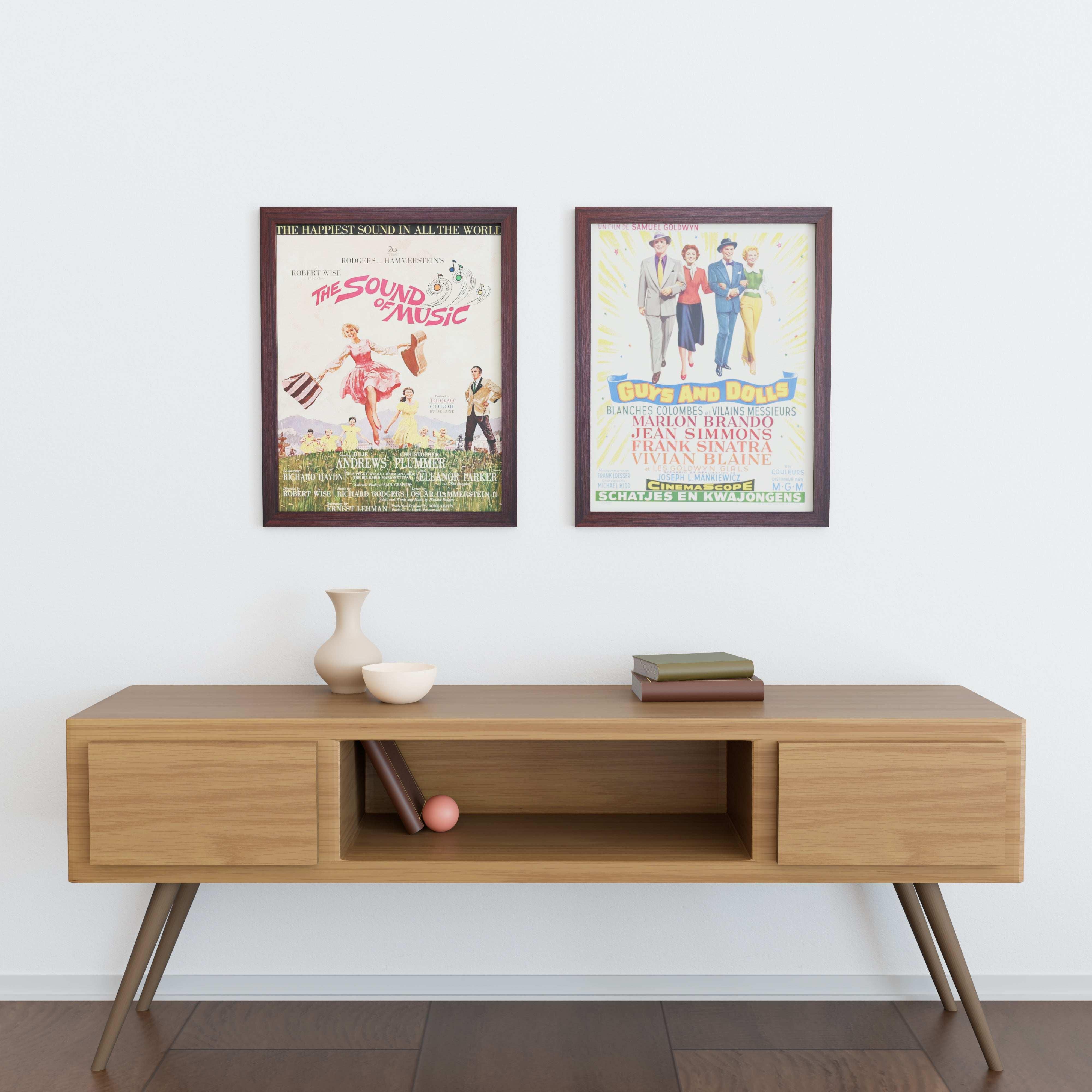 22x28 Matted Wood Frame