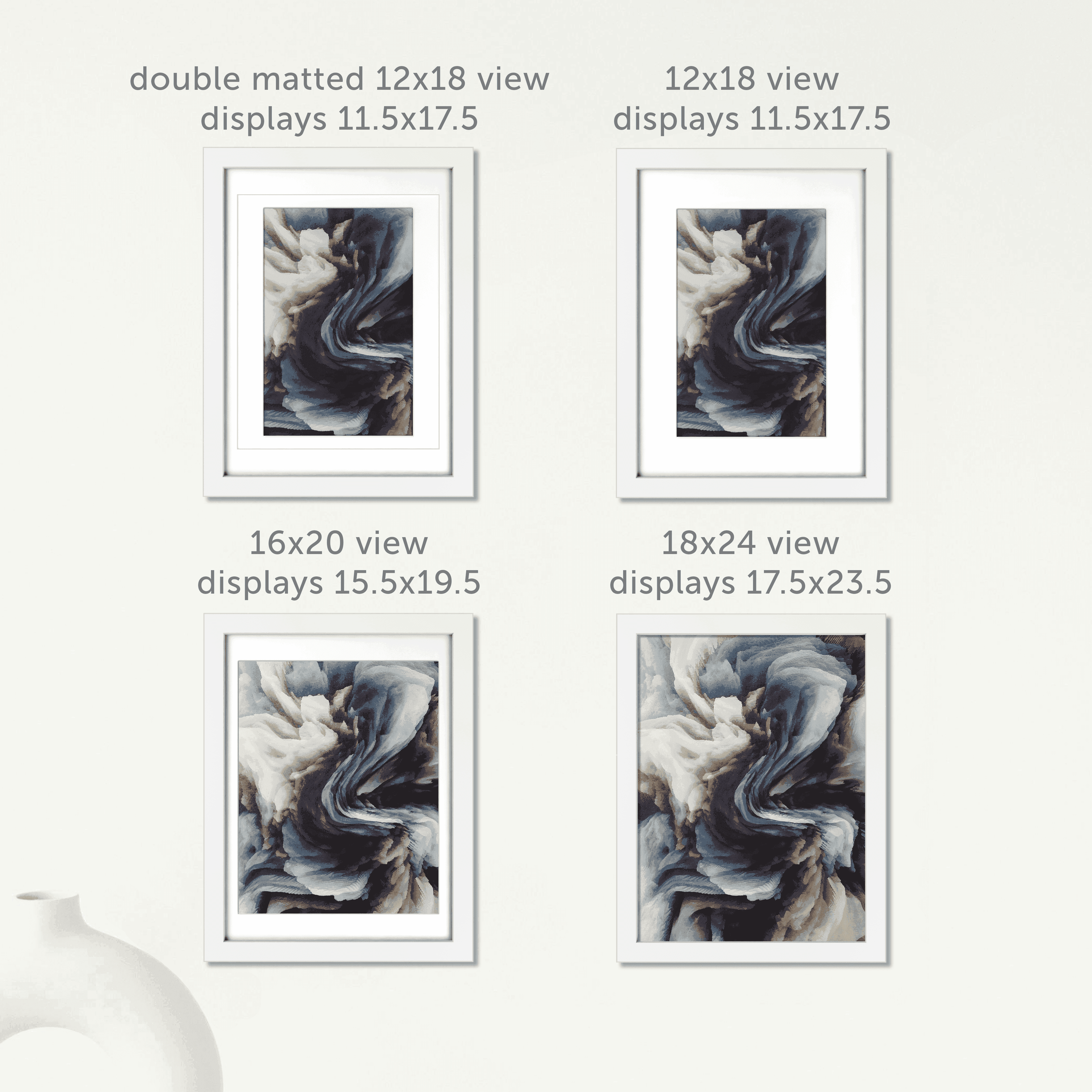 24x36 Multi-Mat Frame - Frame Amo