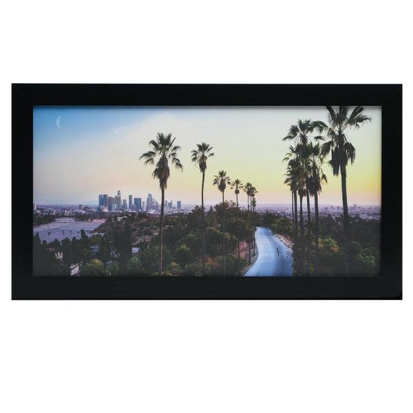 12x24 Wood Poster Frame with Tempered Glass Front, 1.5 inch Wide and 1 inch Thick Border