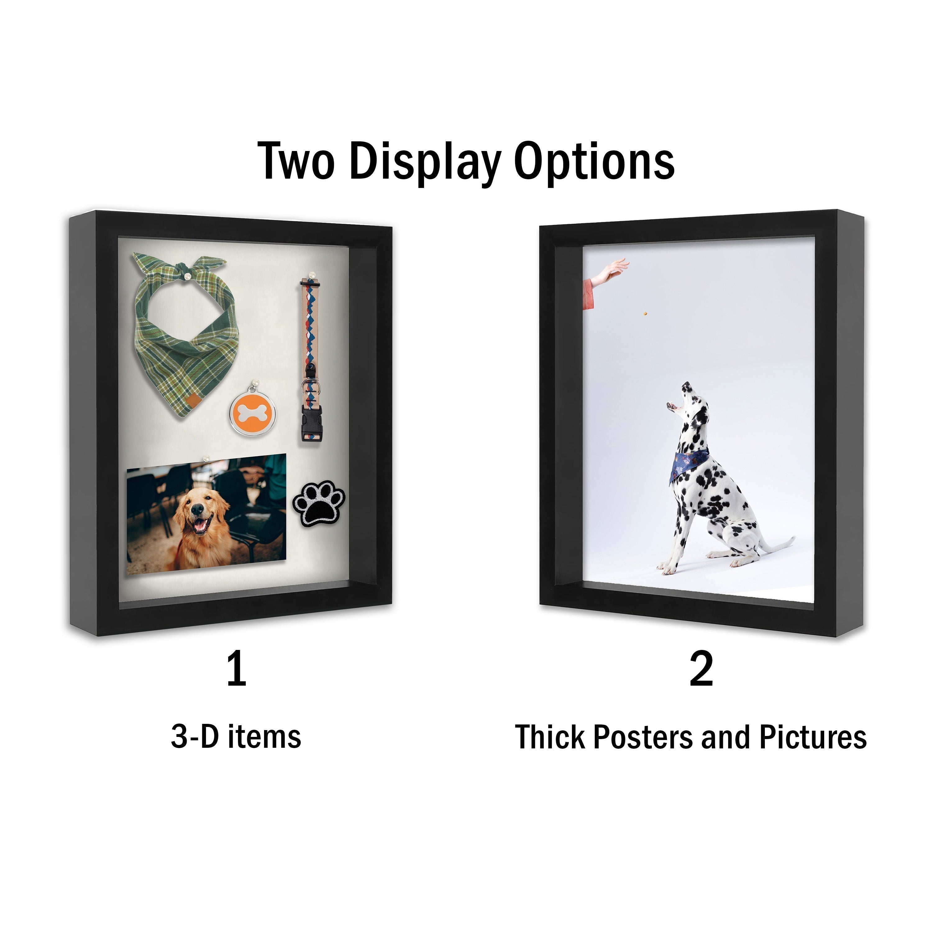 16x20 Modern Shadow Box Frame with Tempered Glass, for Display Items or Posters, 2.5 Inch Thick