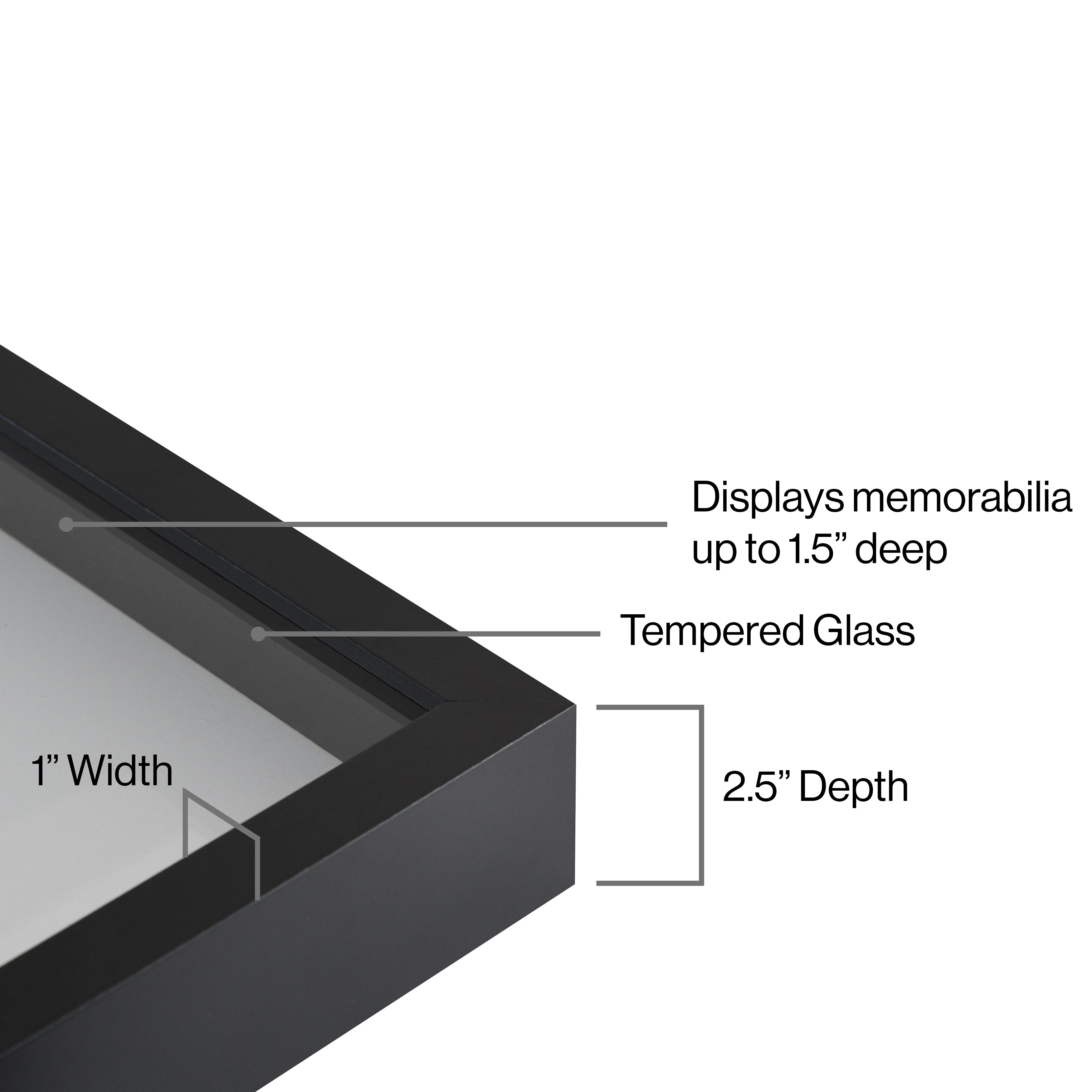 14x20 Modern Shadow Box Frame with Tempered Glass, for Display Items or Posters, 2.5 Inch Thick