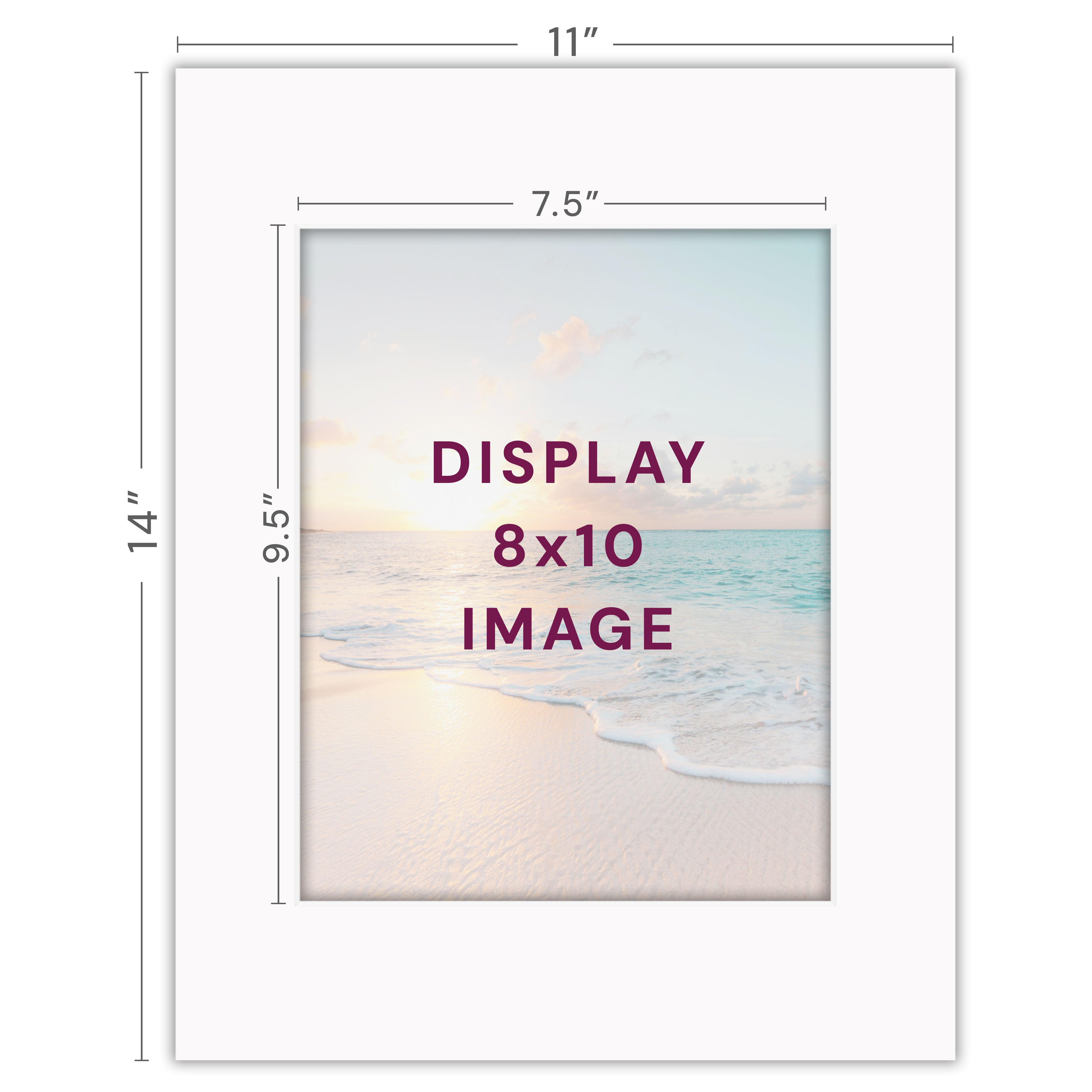 White Mats For Picture Frame - 11x14