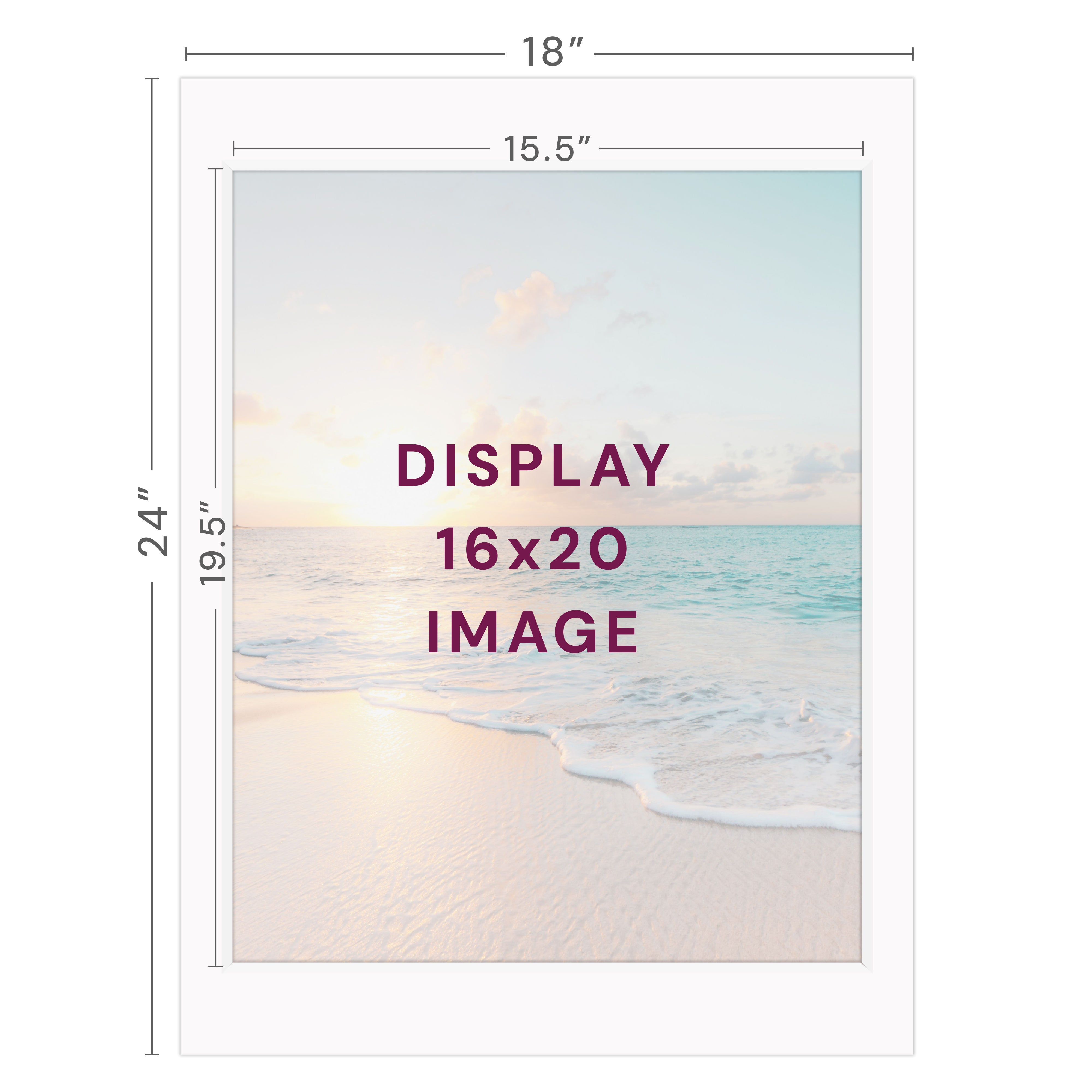 White Mats For Picture Frame - 18x24