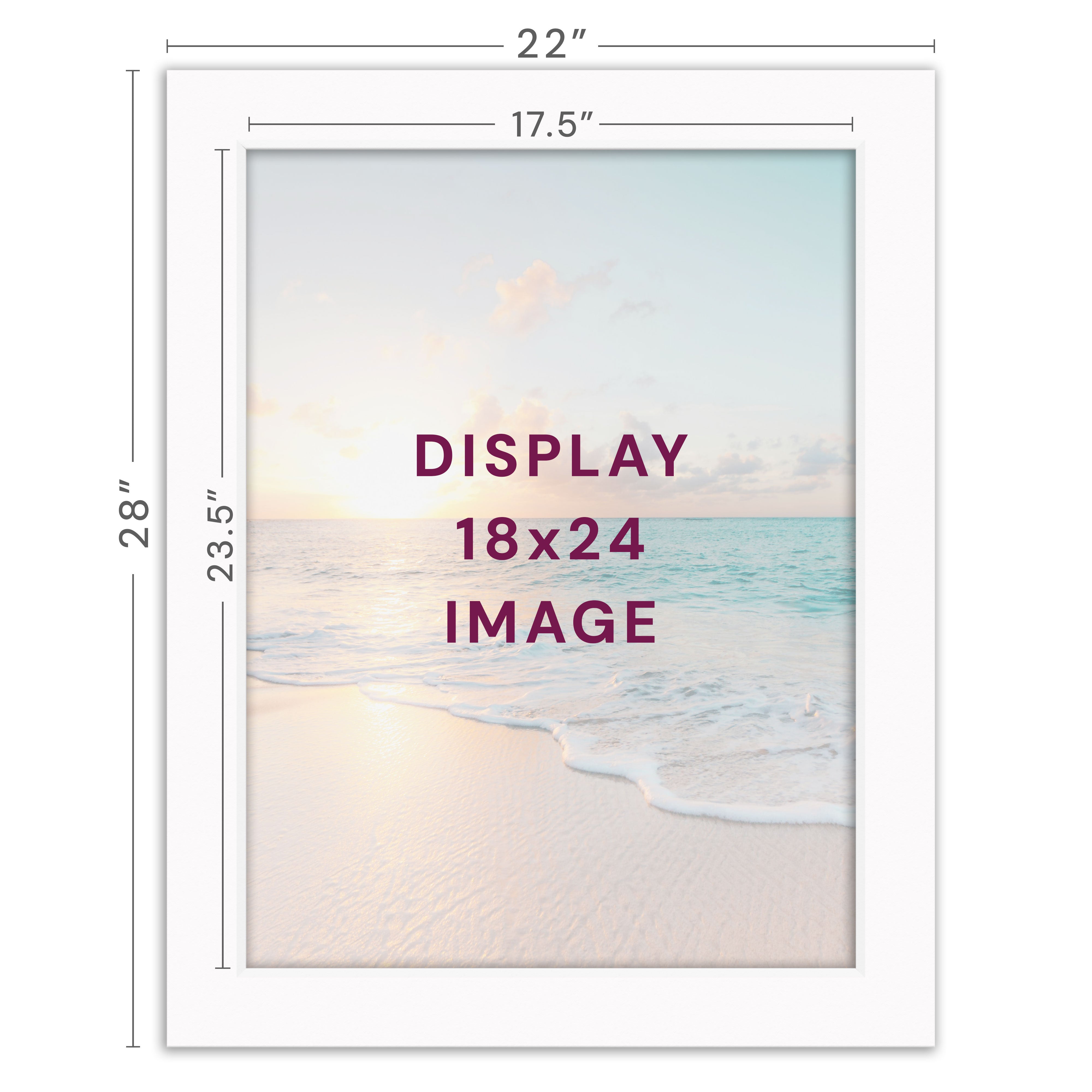 White Mats For Picture Frame - 22x28