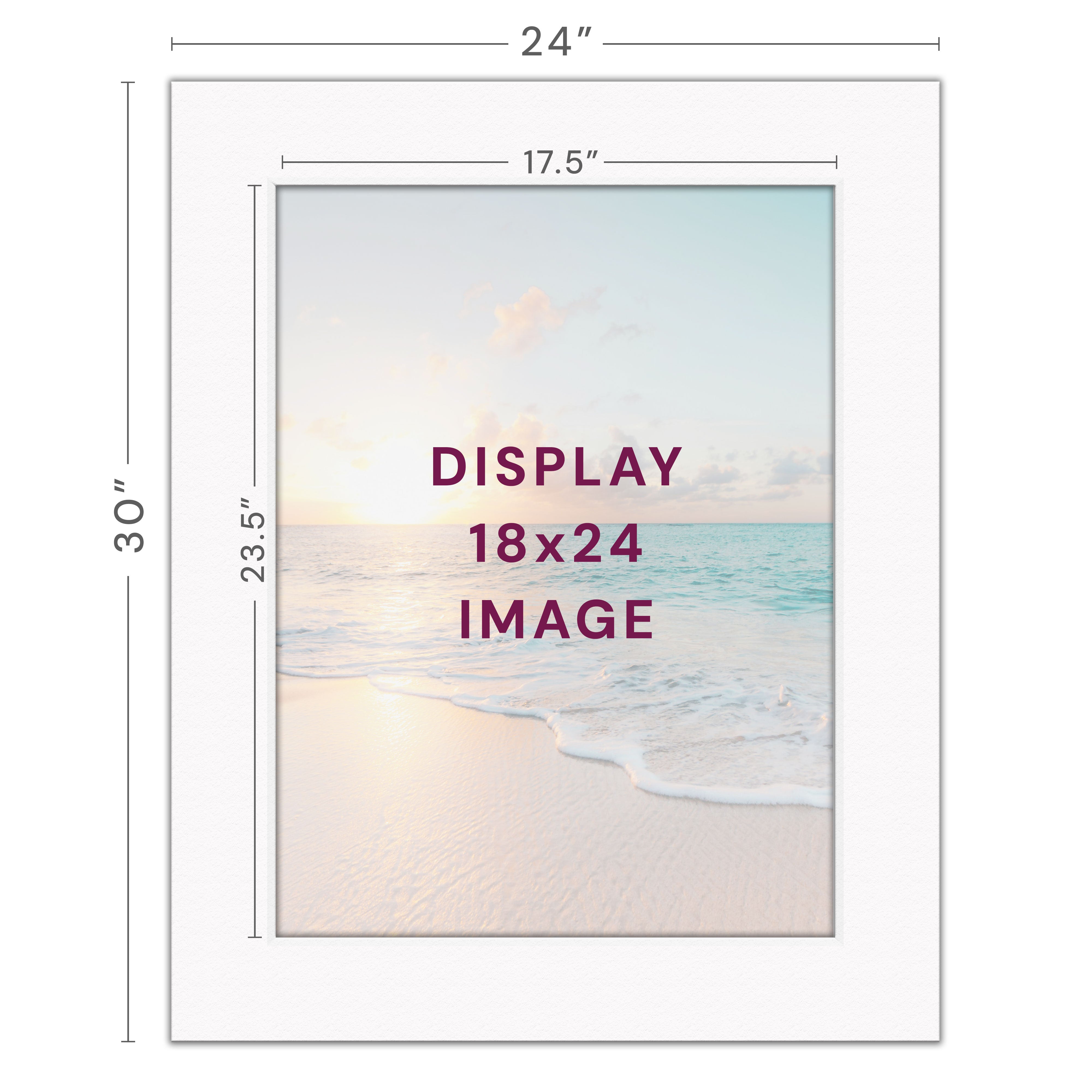 White Mats For Picture Frame - 24x30