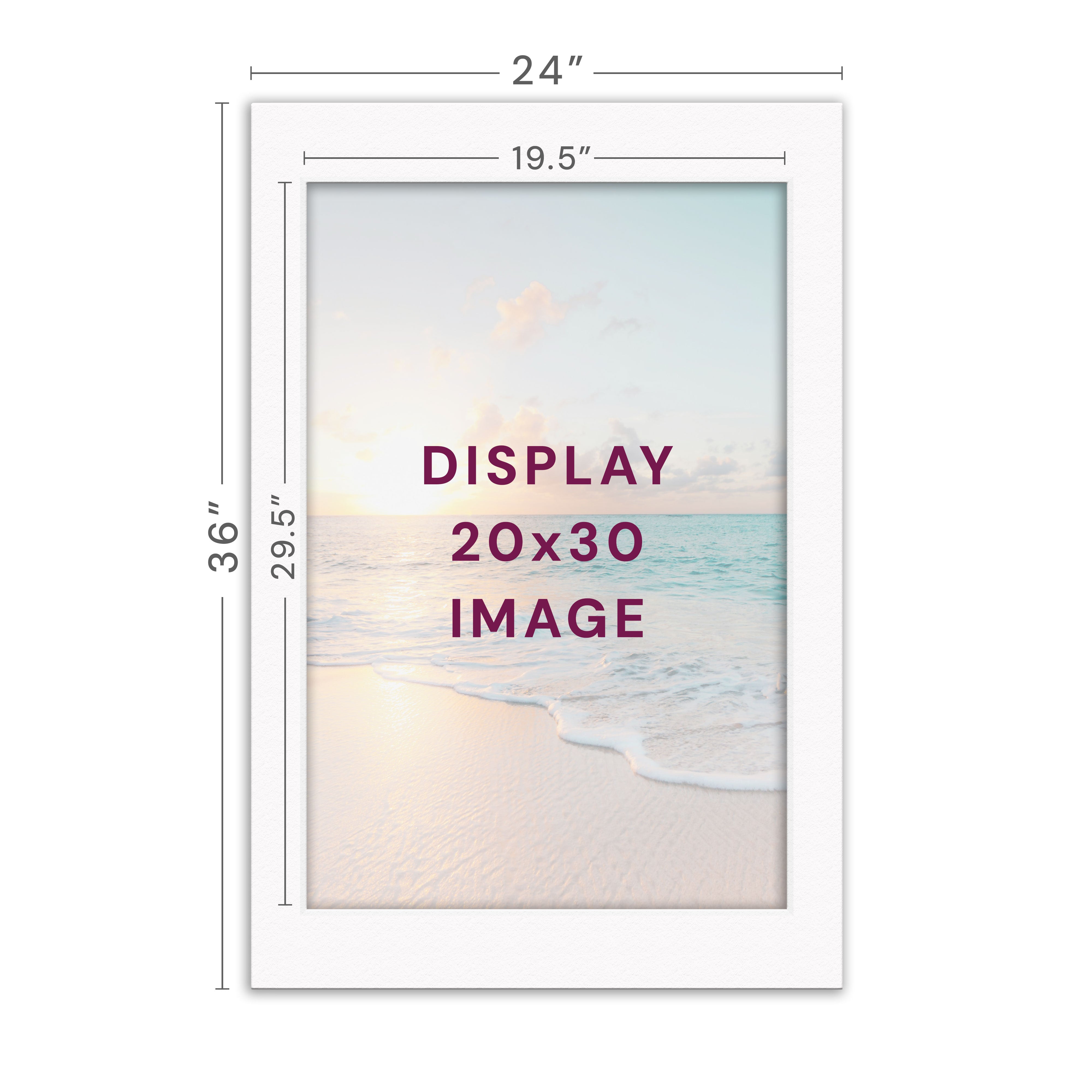 White Mats For Picture Frame - 24x36