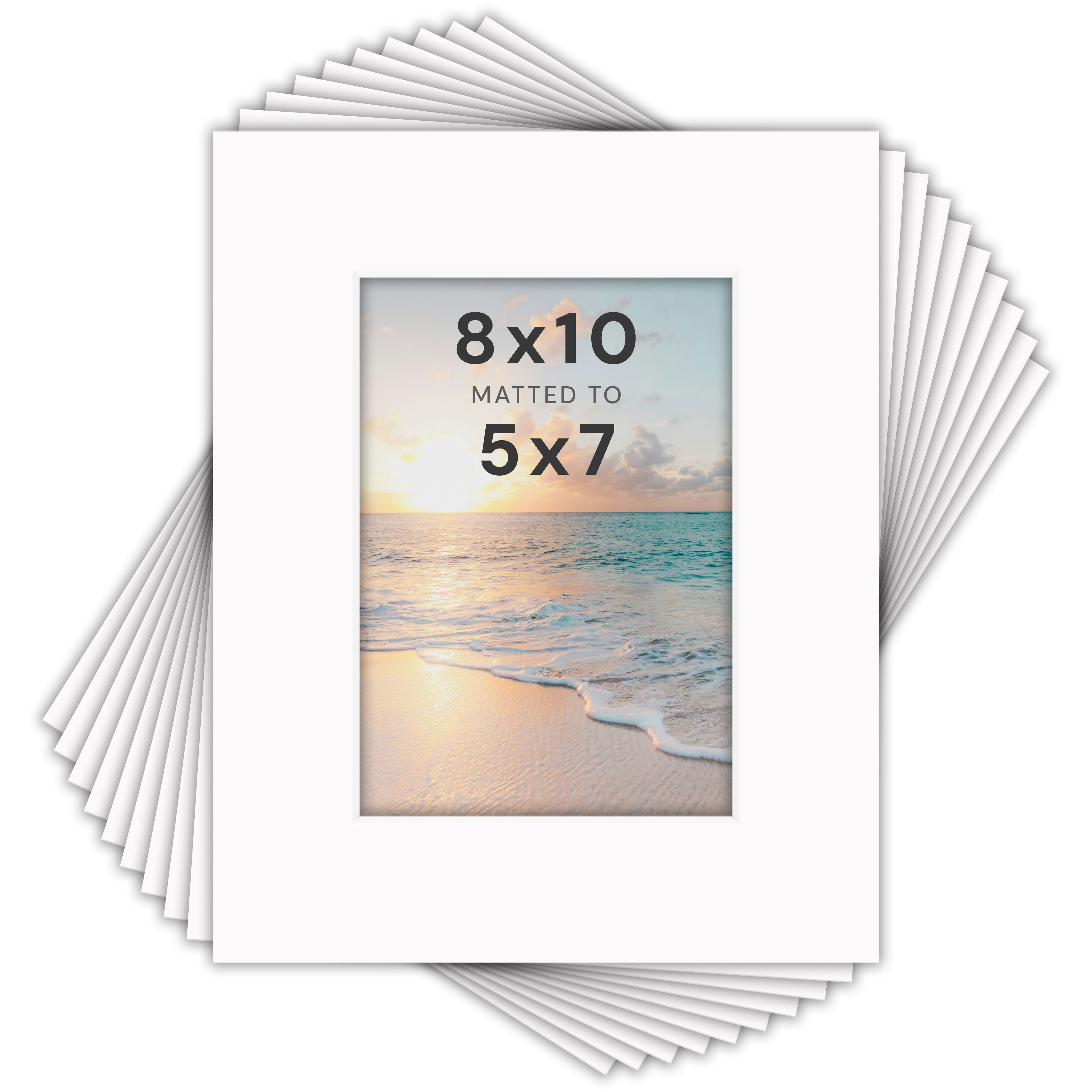 White Mats For Picture Frame - 8x10