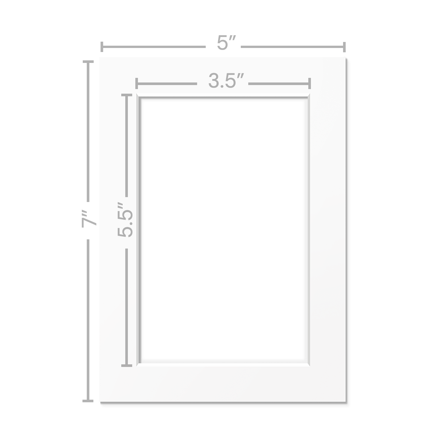 White Mats For Picture Frame - 5x7
