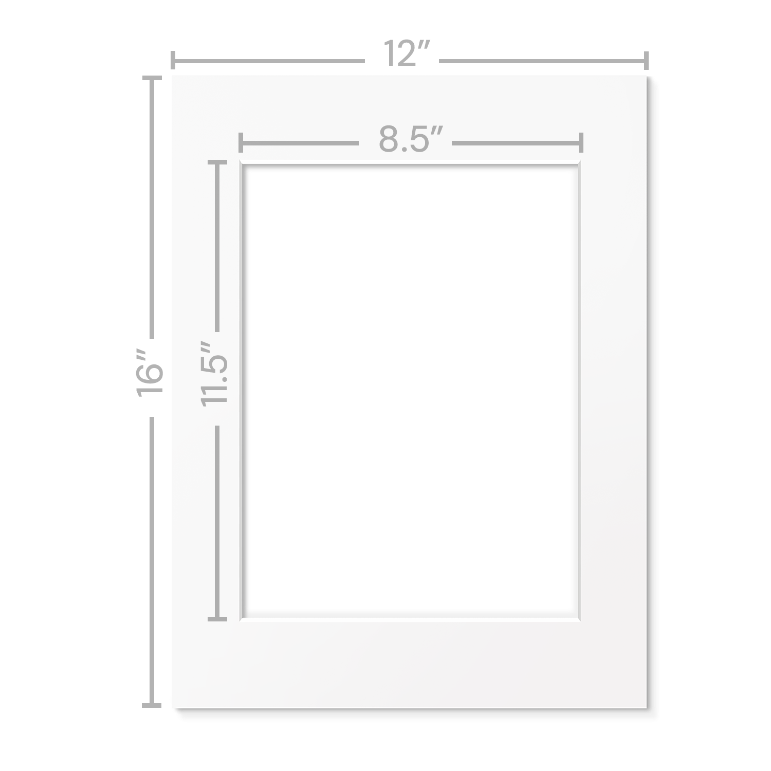 White Mats For Picture Frame - 12x16