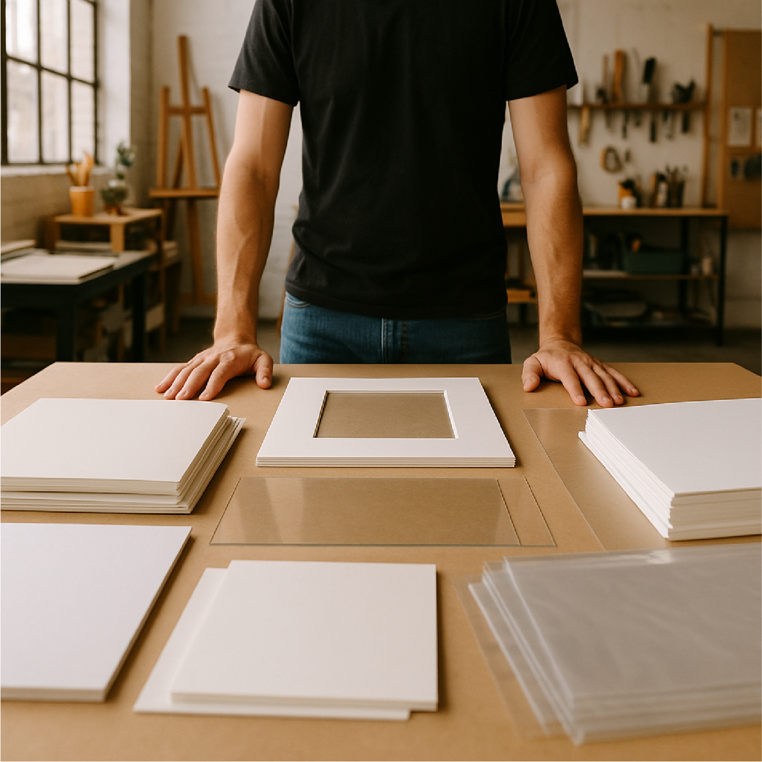 White Mats For Picture Frame - 8x10