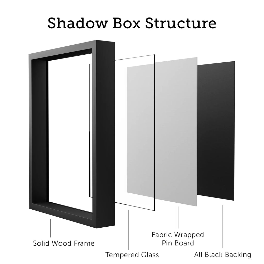 Structural Window Shadow Box 24x36 Shadow Box Frame – Solid Wood & Tempered Glass Display | Frame Amo