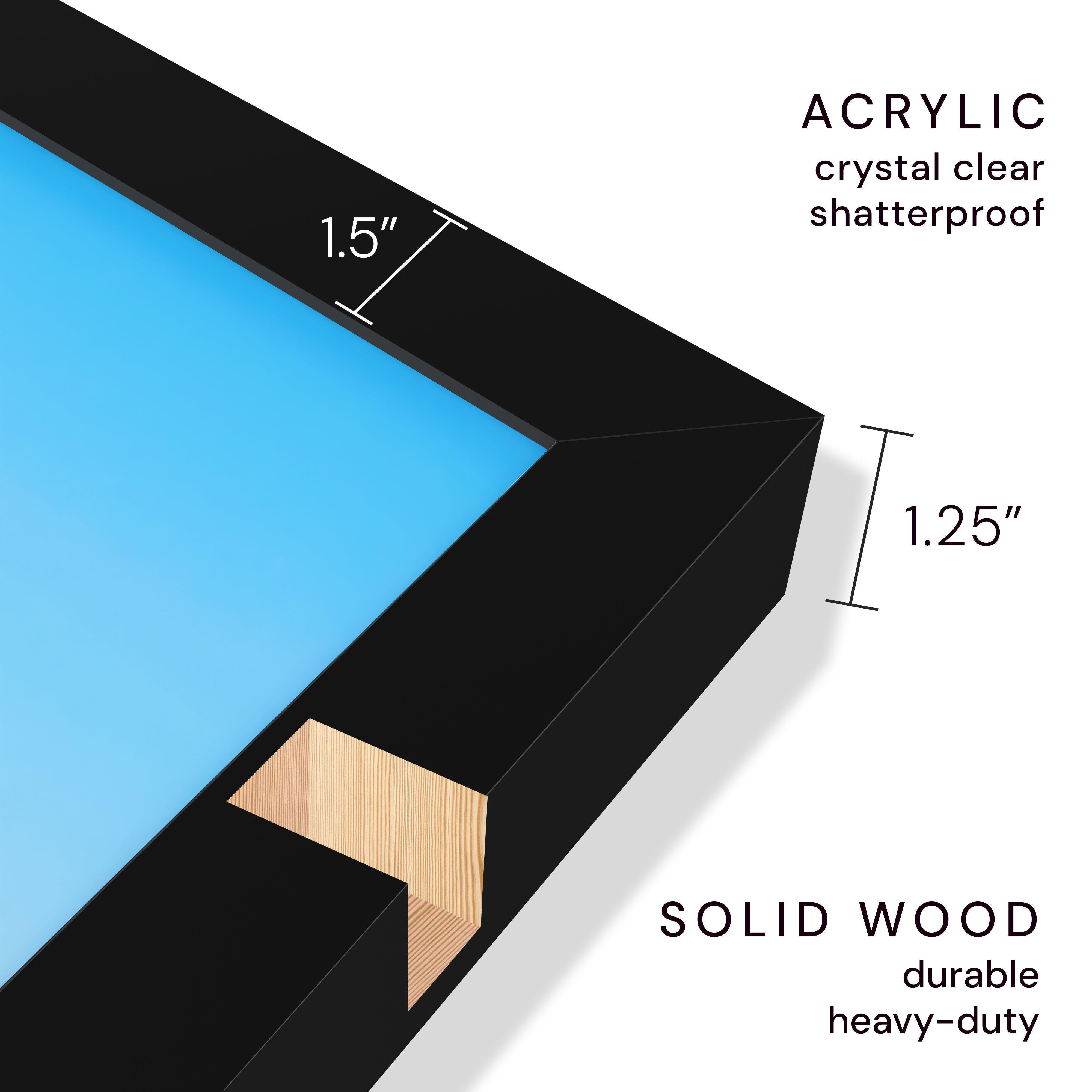 48x72 Oversized Picture Frame – Solid Wood & Plexiglass Front